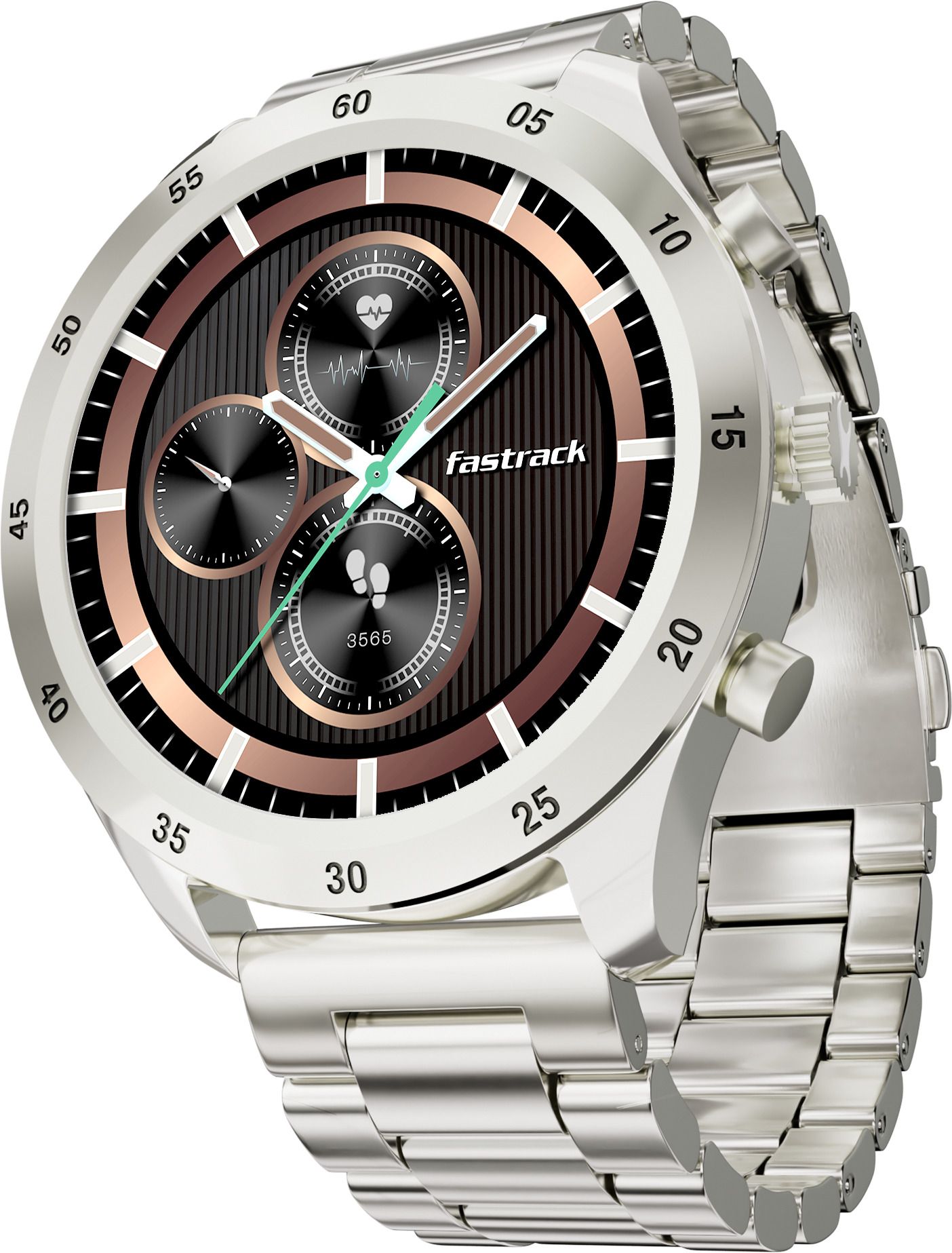 Fastrack Magnus FX2-1.32''UltraVU Display|Metal Design|SS Strap|SOS|AI Voice Assistant Smartwatch-picture-48