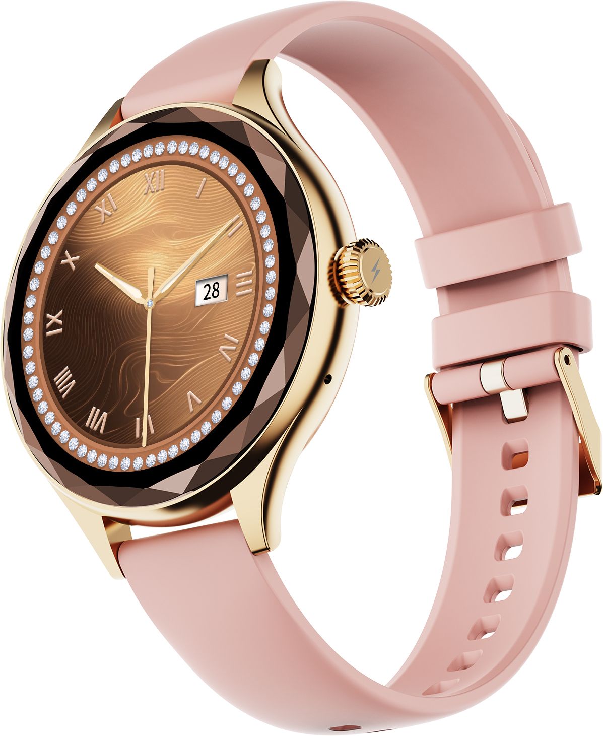 Fire-Boltt Hurricane Aura 1.26HD Display Diamond Cut Rotating Crown Wireless Charging Women Smartwatch-picture-21