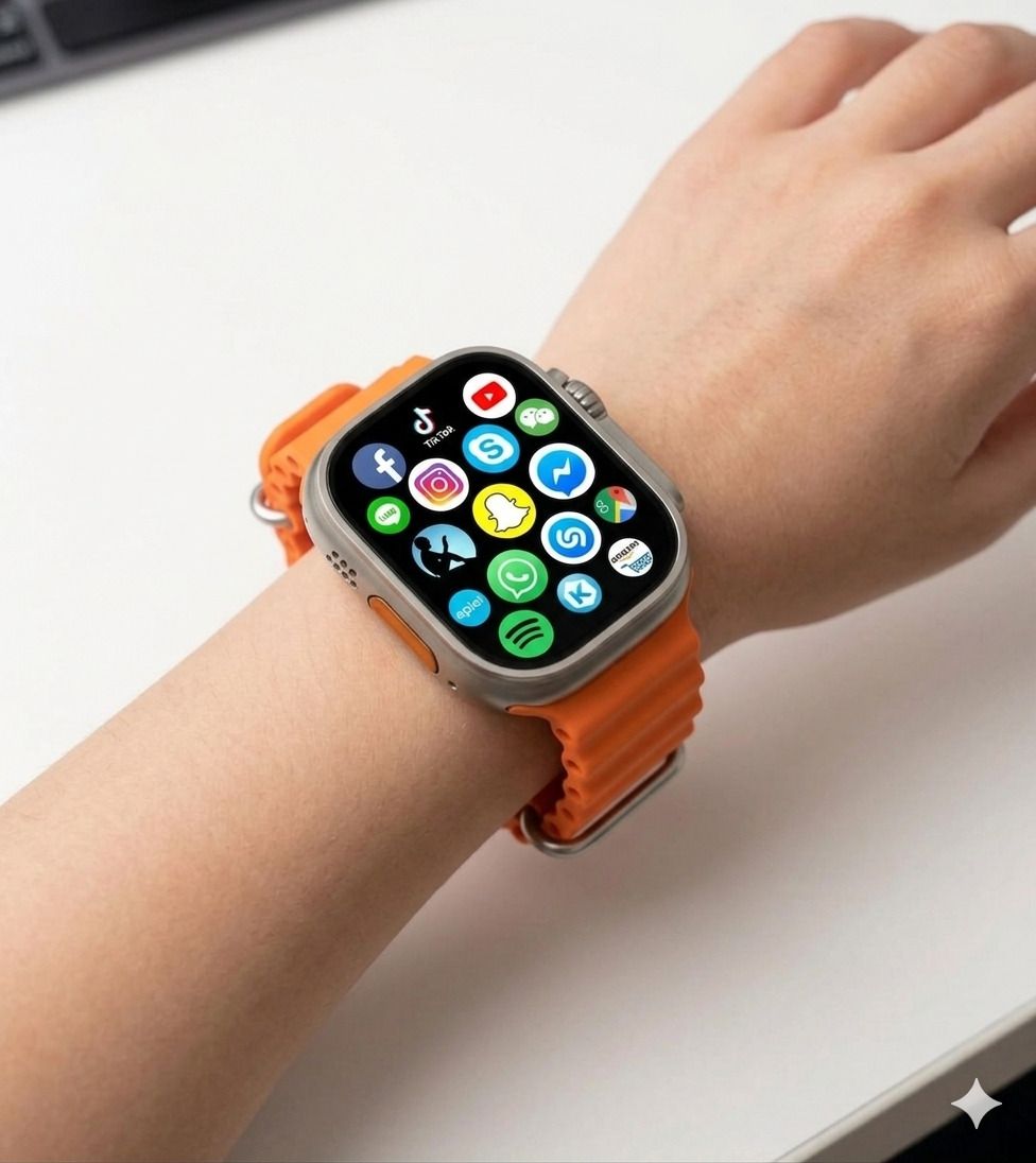 INFORISE T10 ultra smart watch with silicon strap wireless charging Bluetooth calling Smartwatch-image-38