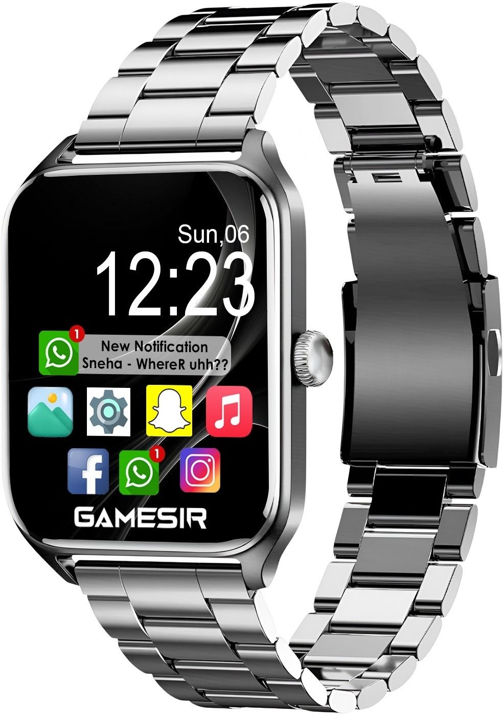 GameSir H9 Silver Full Screen Touch Watch, Bluetooth calling, Health & Fitness, Fashion Smartwatch-image-30