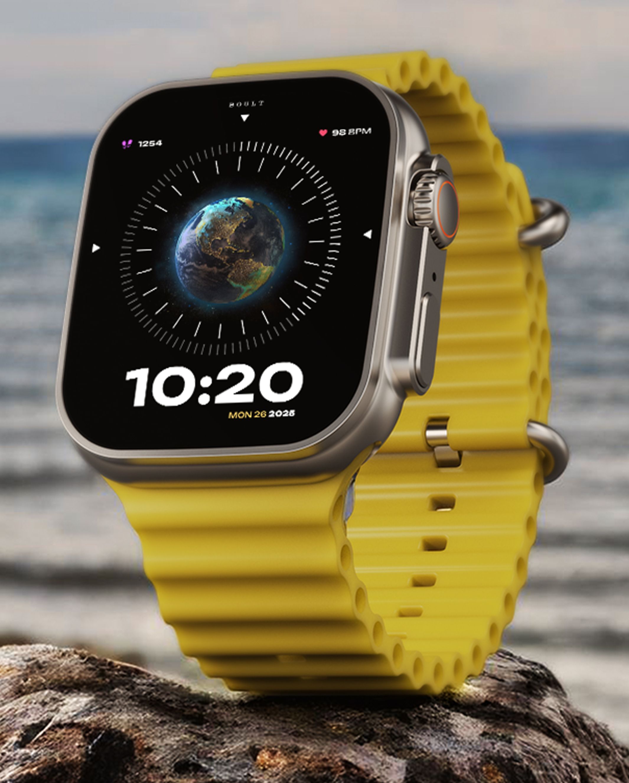 Boult Crown 1.95'' Screen, BT Calling, Working Crown, Zinc Alloy Frame, 900 Nits, SpO2 Smartwatch-picture-27