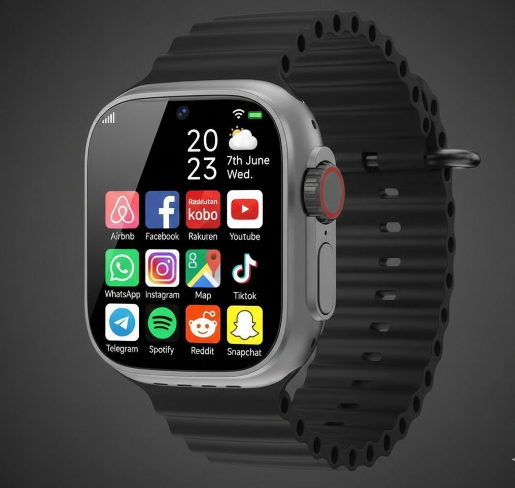 TECHIO T800 Ultra BT Calling Watch, Wireless Charging, Health Tracking Sensor (Black) Smartwatch-image-34