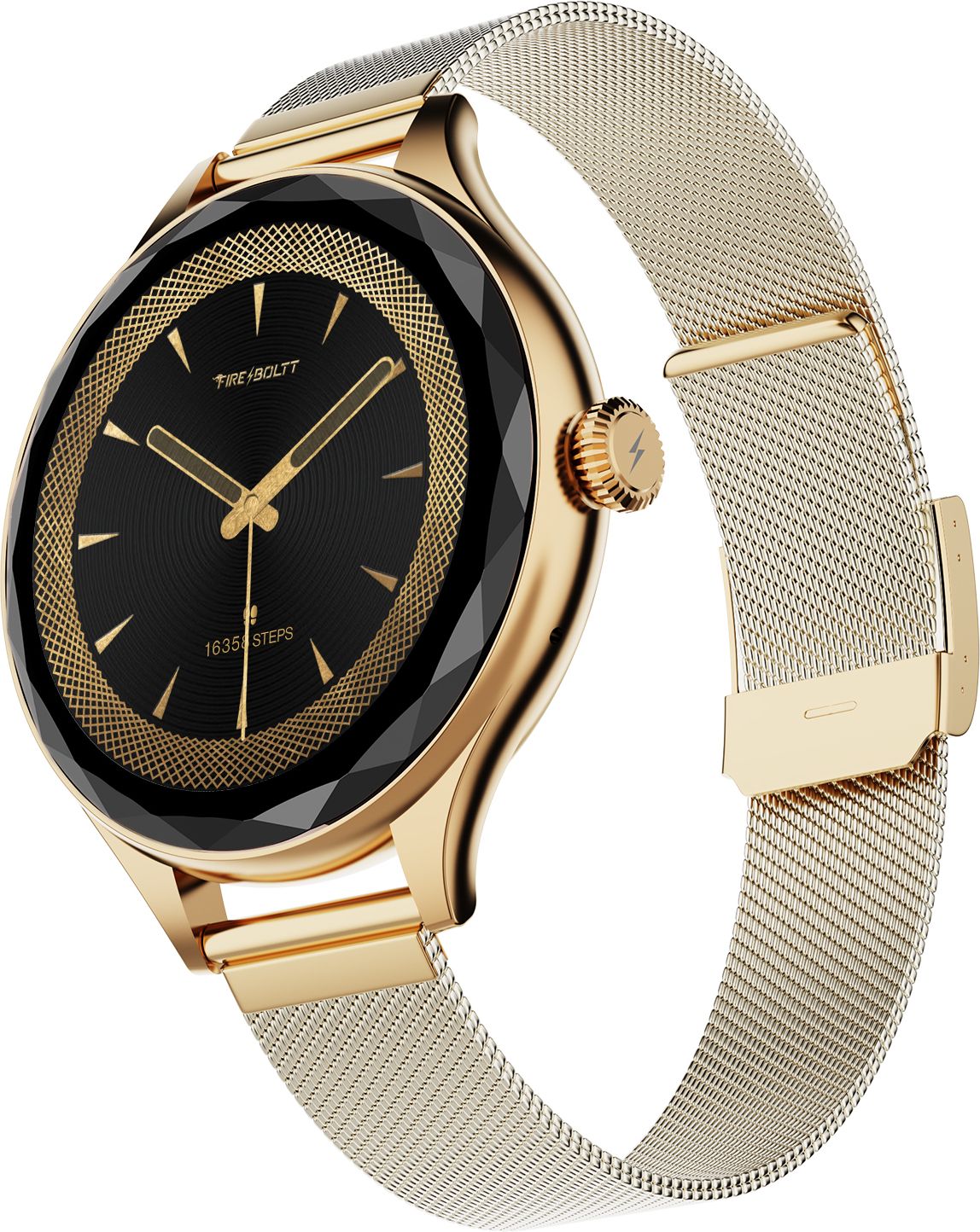 Fire-Boltt Hurricane Aura 1.26HD Display Diamond Cut Rotating Crown Wireless Charging Women Smartwatch-picture-12