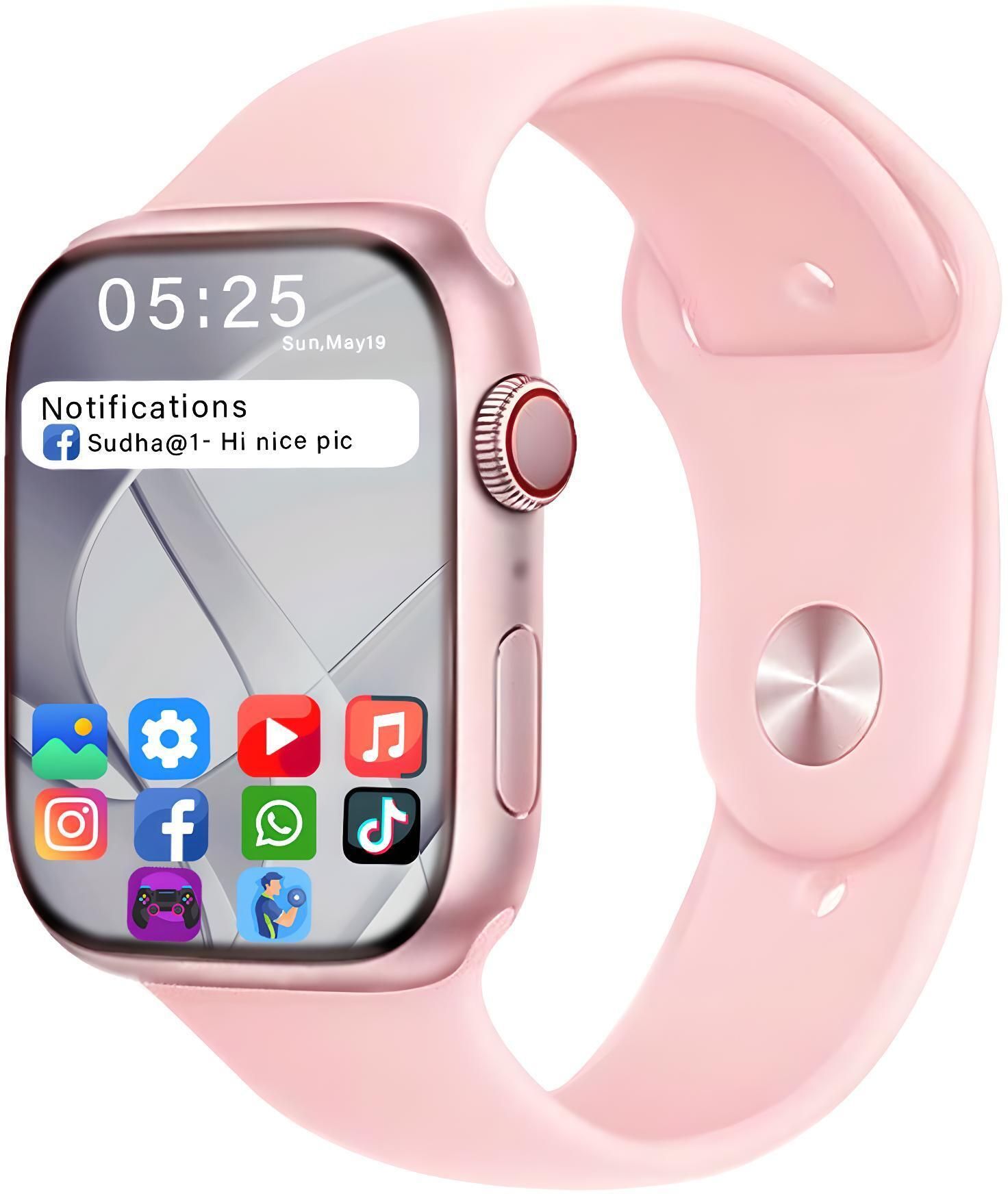 GameSir I8 Pink-A1 Full Screen Touch Watch Specially Made for Girl & Women Smartwatch-picture-13