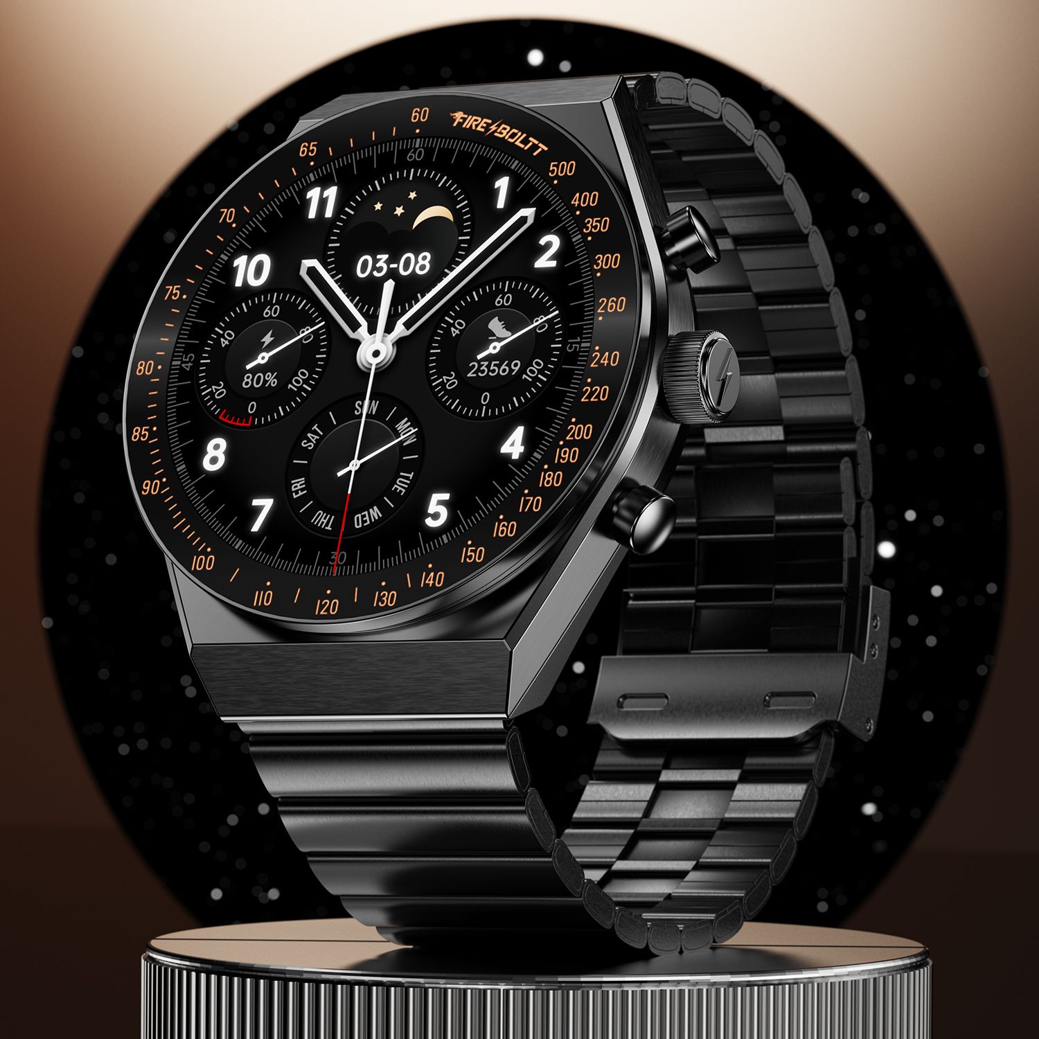 Fire-Boltt Spacewatch 36.3mm (1.43 inch) AMOLED Display, Luxury Stainless Steel, BT Calling Smartwatch-picture-15