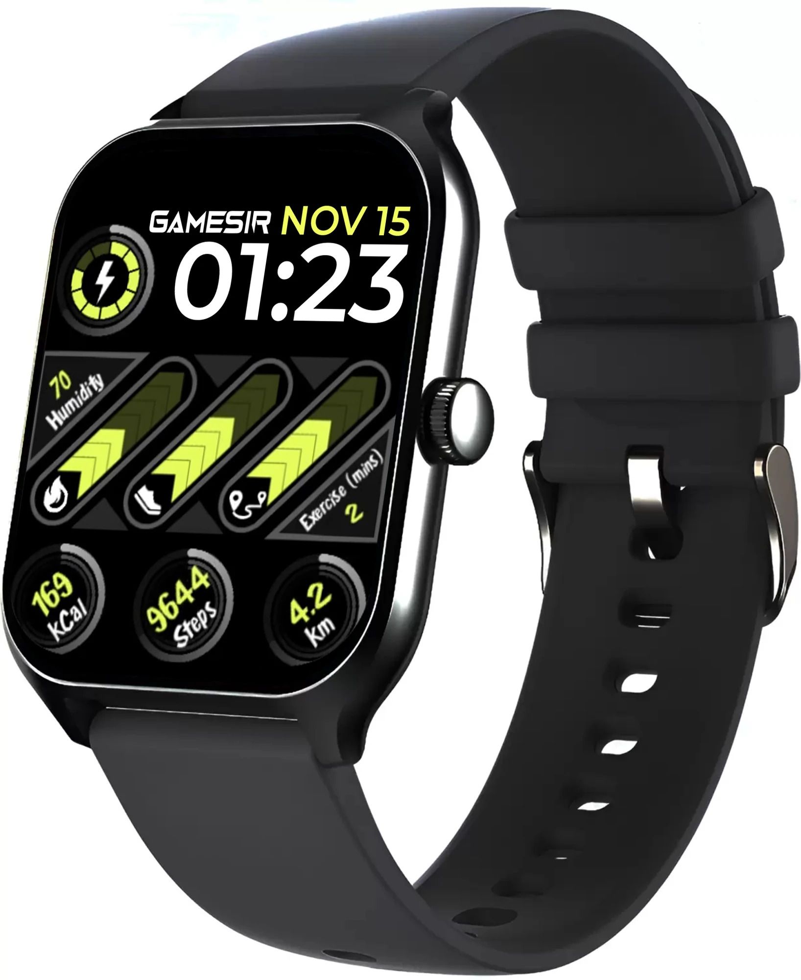 GameSir 2.01 AMOLED Display, Smart Health Monitoring, Fitness, 100+ Sports Mode Smartwatch-image-46
