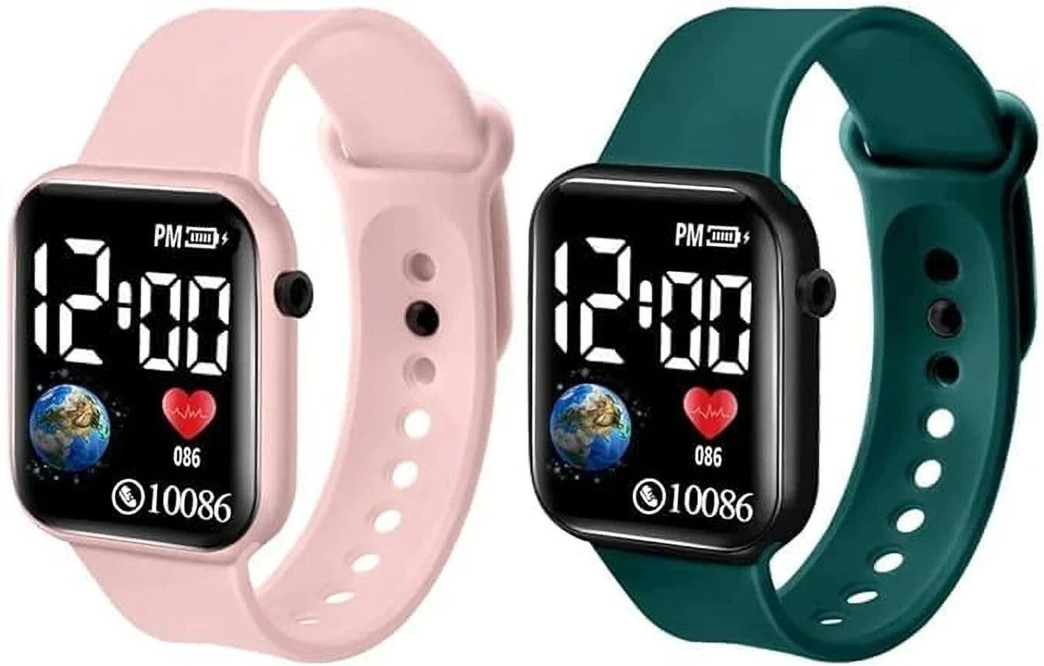 InnoNest Global Kids Watch Combo Digital Watch For Boys and Girl Earth Display LED Watch Smartwatch-image-8