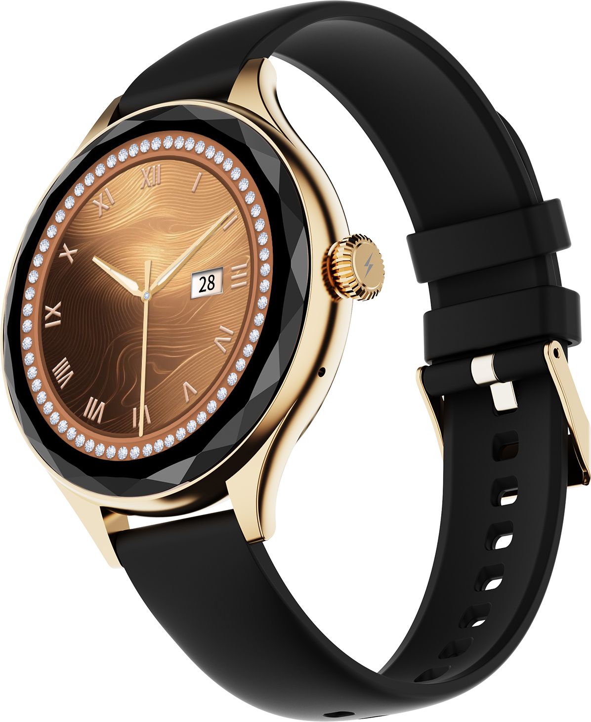 Fire-Boltt Hurricane Aura 1.26HD Display Diamond Cut Rotating Crown Wireless Charging Women Smartwatch-image-15