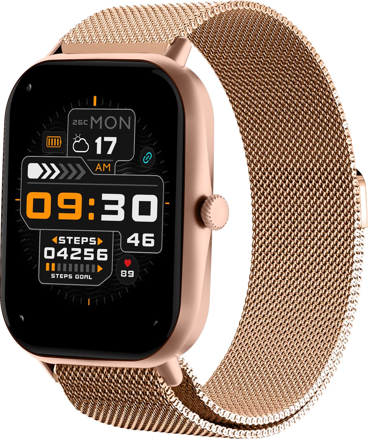 Fire-Boltt Hunter Pro 2.01" HD Display Buetooth Calling Stainless Steel Straps Smartwatch-image-6