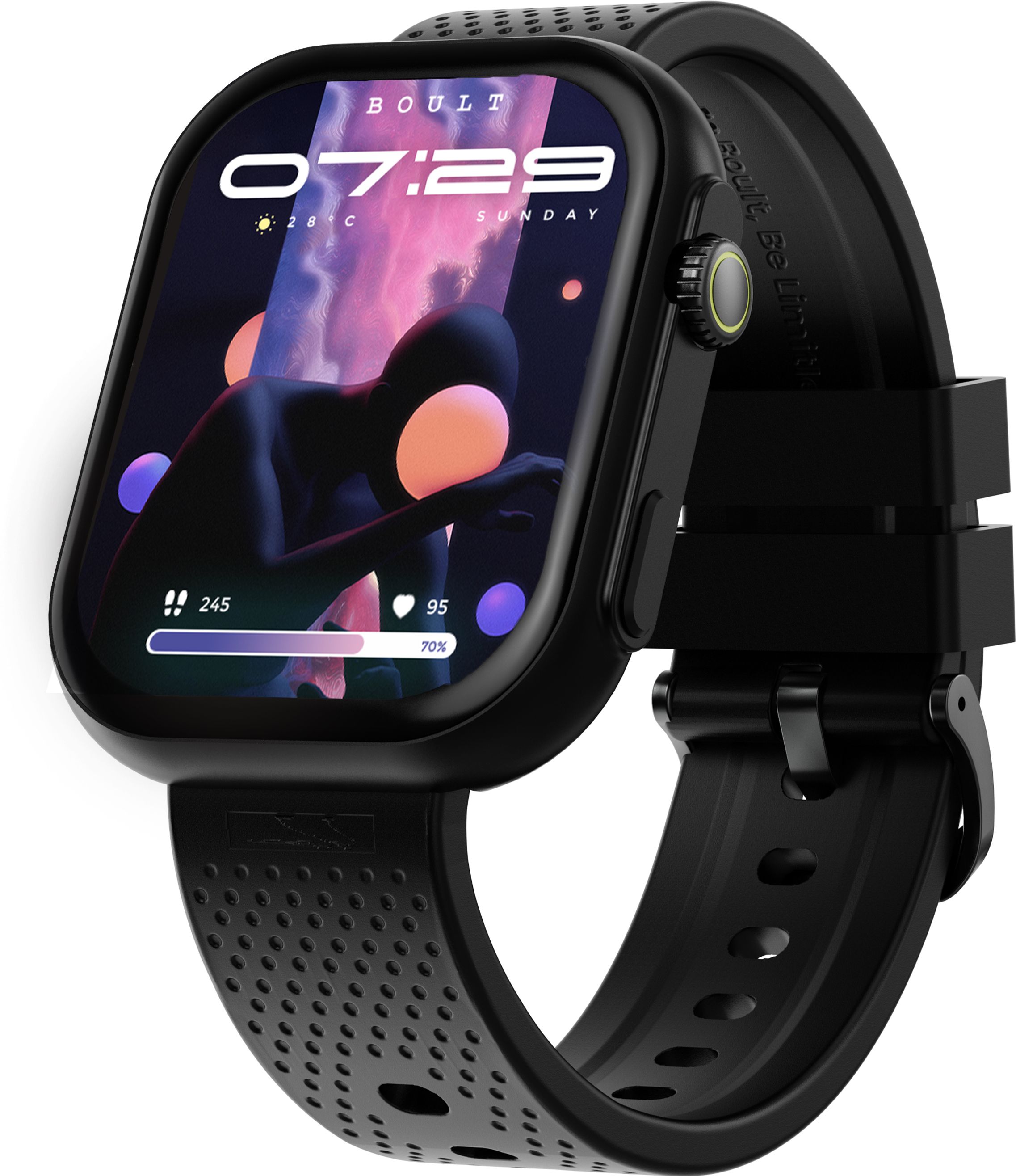 Boult CrownX 2.0" HD Screen, BT Calling, Working Crown, 1000Nits, Metallic Frame, SpO2 Smartwatch-image-22