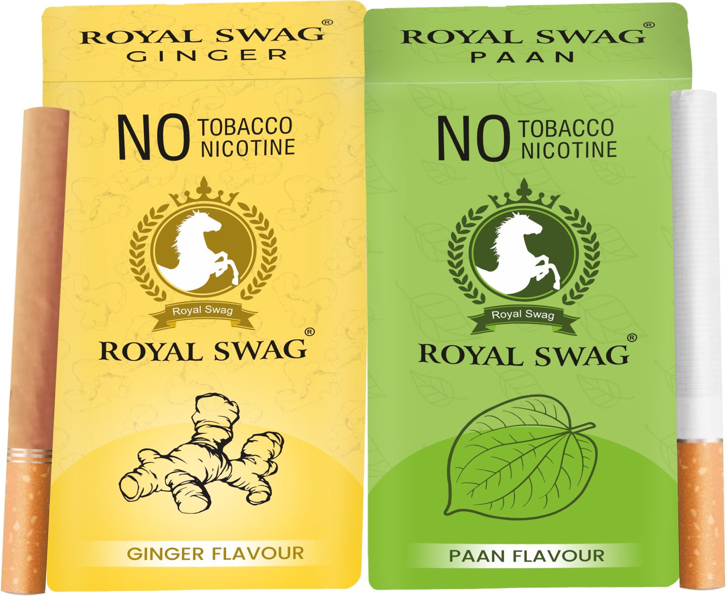 Natural Herbal Cigarettes 20 Sticks (Ginger, PAAN Flavour With Ayurvedic Herb) Smoking Cessations-image-13