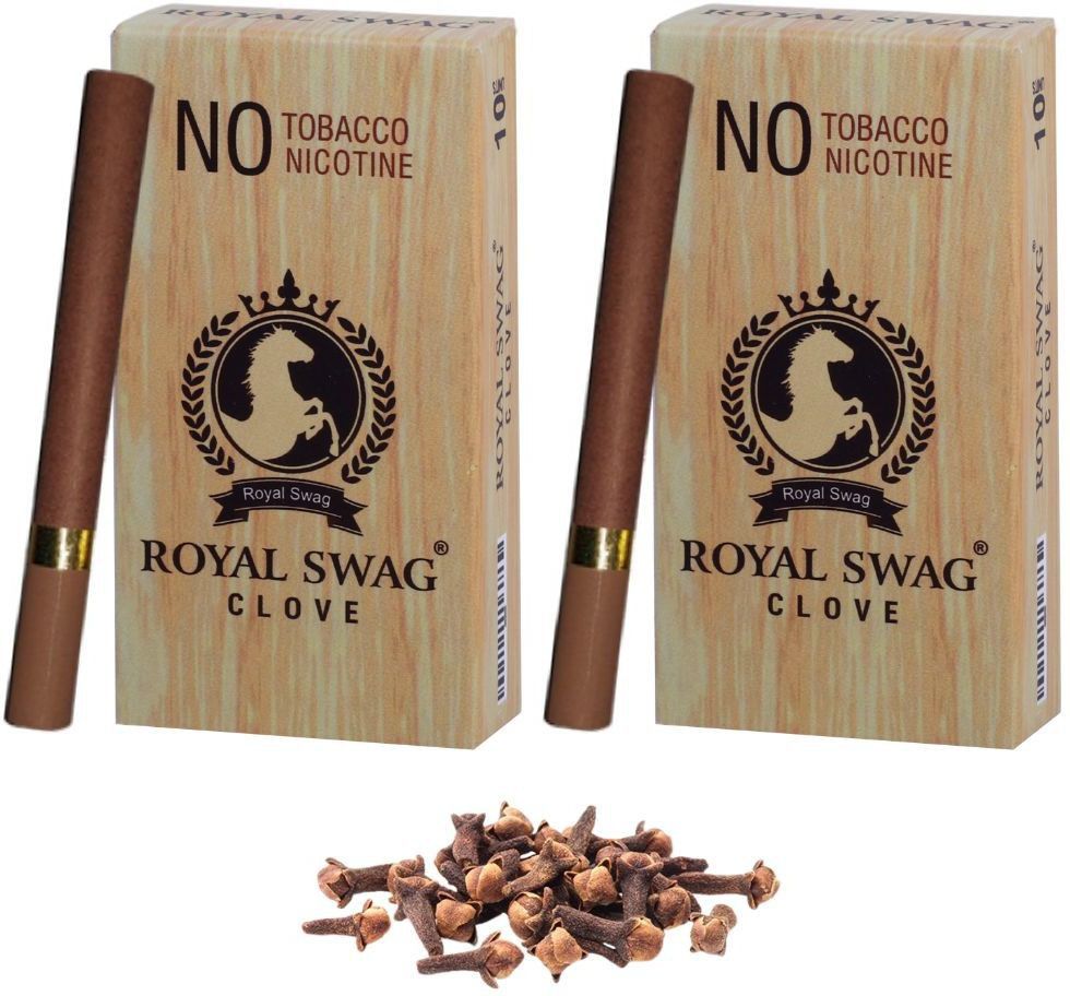 Herbals Tobacco & Nicotine Free 20 Cigarette for Relieve Stress clove Flavour Smoking Cessations-image-44