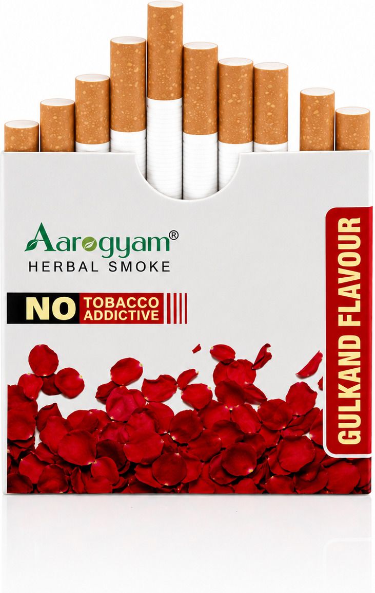 100% Tobacco & Nicotine free Cigarette - Gulkand Flavour Smoking Cessations-image-41