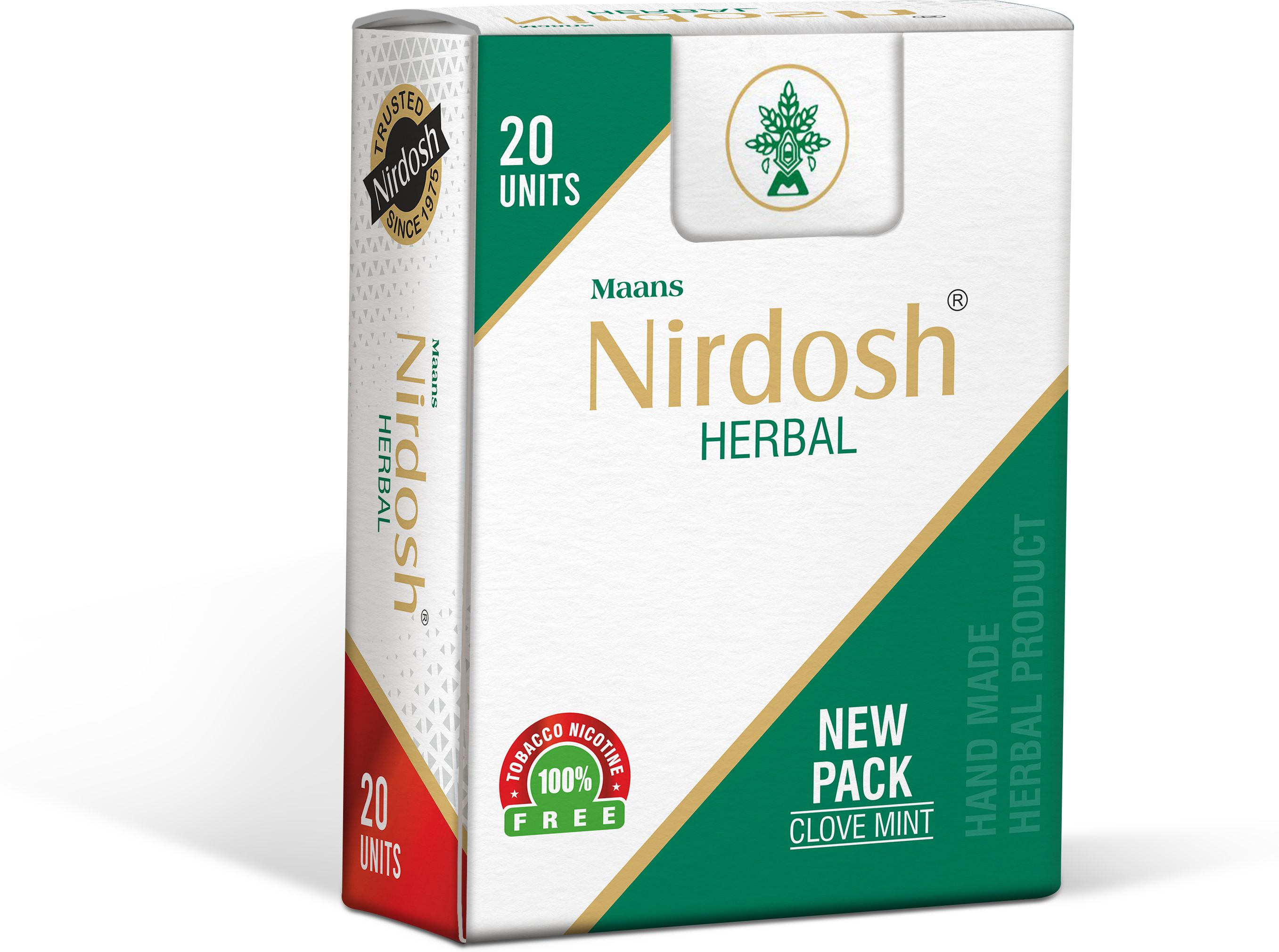 nirdosh HERBAL FILTER DHOOMPAN-Clove mint (Pack of 2) 10 cigarettes a box Smoking Cessations-picture-16
