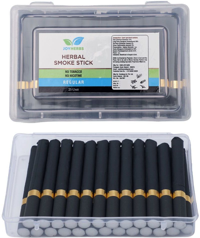REGULAR Herbal Cigarettes, Delicate Taste 25-Stick Flip Top Pack Smoking Cessations-image-25