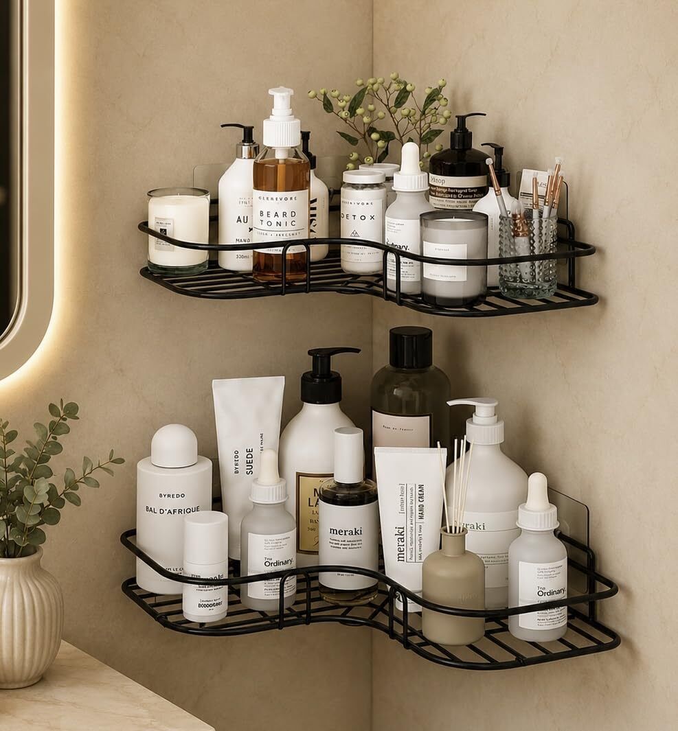 dangigev Self Adhesive No Drill Wall Mounted Bathroom Organizer-picture-39