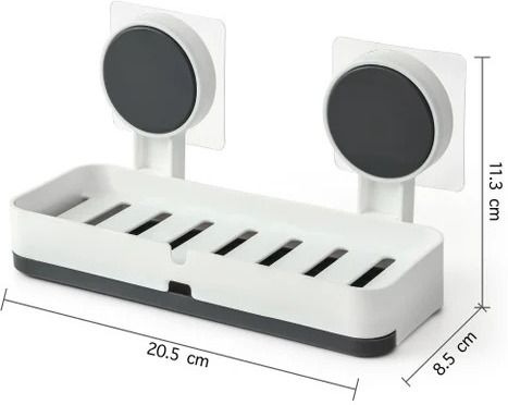 shivshakti enterprises Wall Mounted Double Soap Holder with Drain Tray Kitchen, Bathroom-picture-21