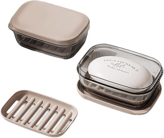 Soap Box with Draining Rack | Waterproof Travel Soap Dish | Bathroom & Camping-image-5