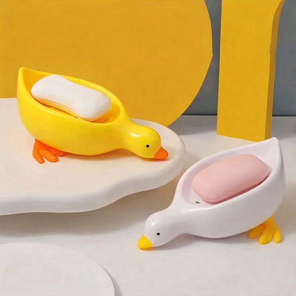 Duck Soap Stand for Sink & Wash Basin (Yellow/White)-image-16