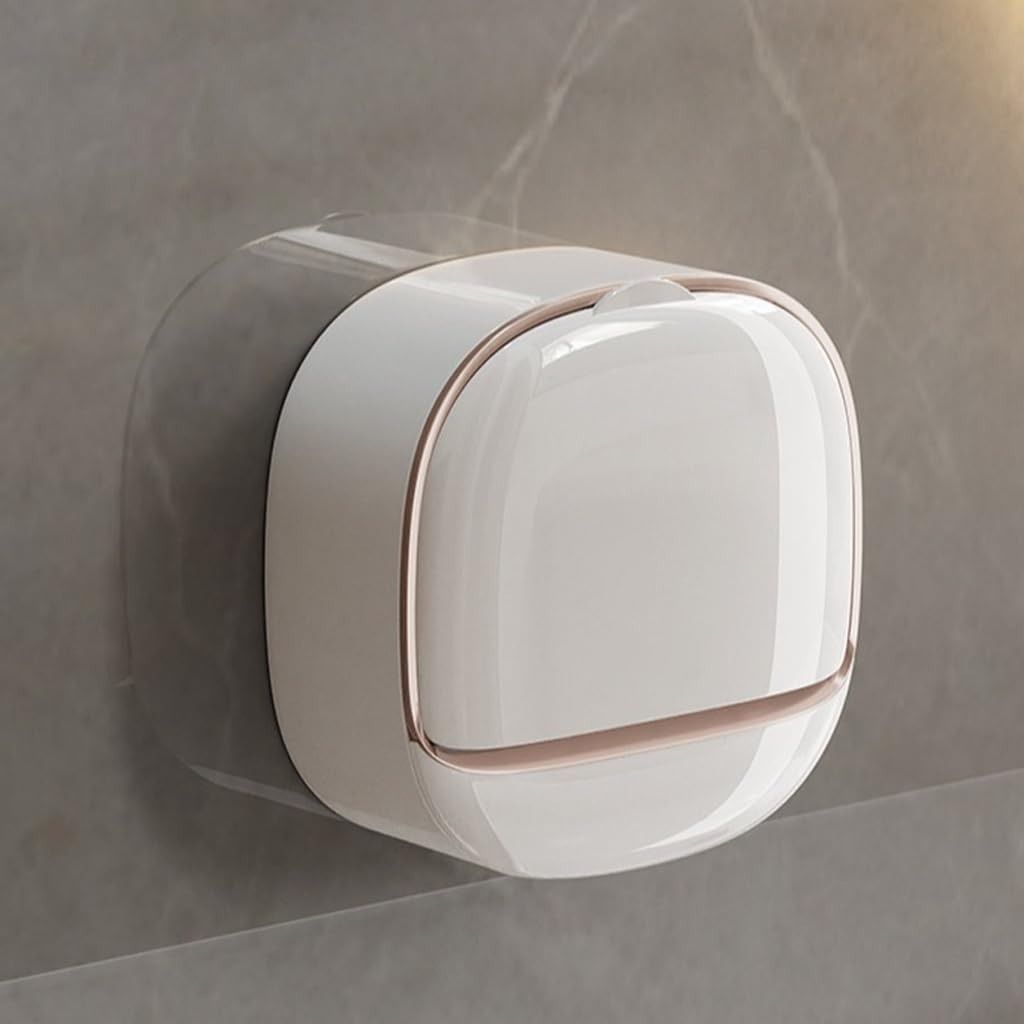 1 Pcs Waterproof Wall Mounted Soap Dish Holder with Lid & Drain Tray-image-37