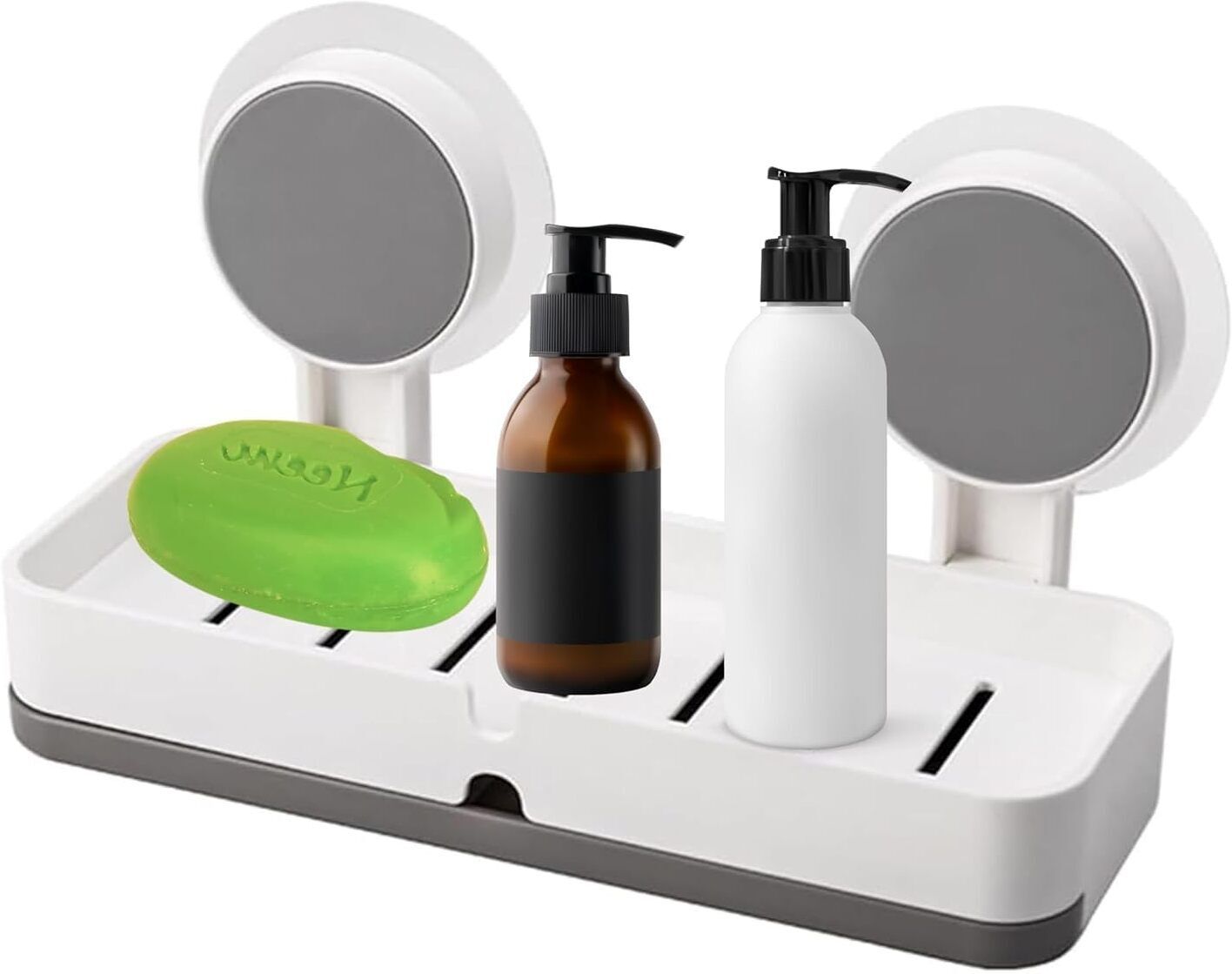 Non-Drill Wall Mount Magic Sticker Self Adhesive Soap Stand for Bathroom Plastic Wall Shelf-image-2