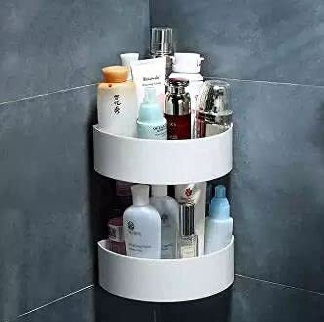 bansi.creation Self-Adhesive Wall Mounted Storage Basket Plastic Wall Shelf-picture-13