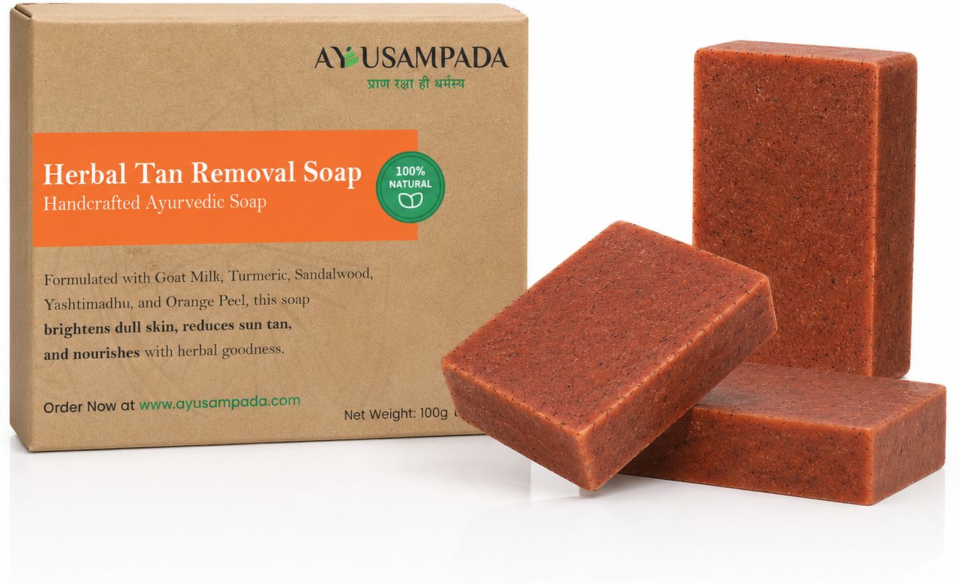 Magic Herbal Tan Removal Soap, Sandal Wood & Saffron for Detan Glowing Skin-image-45