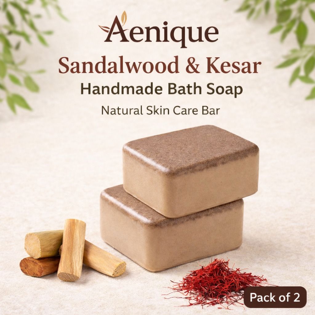 aenique Natural Glow Sandal Kesar Soap-picture-2