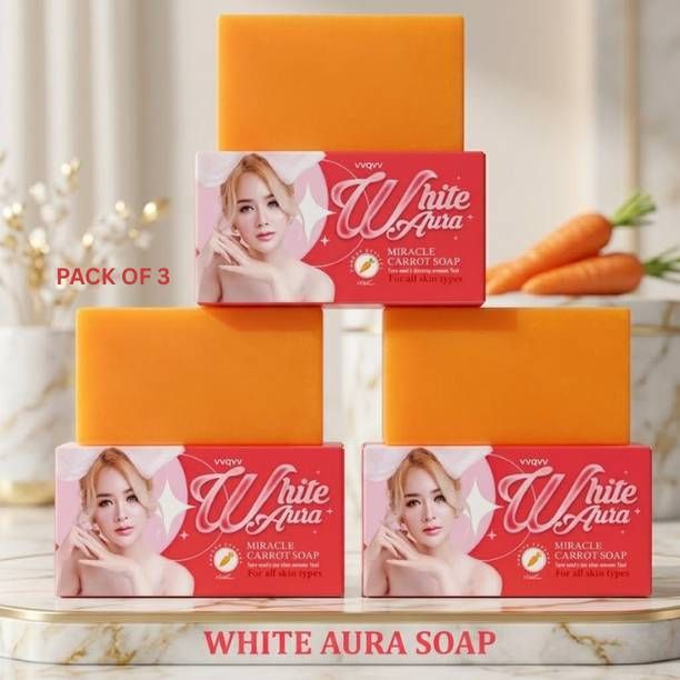White Aura Soap Awesome Saffron Mixture For Daily Skin Brightening Bath Bar Safe-image-6