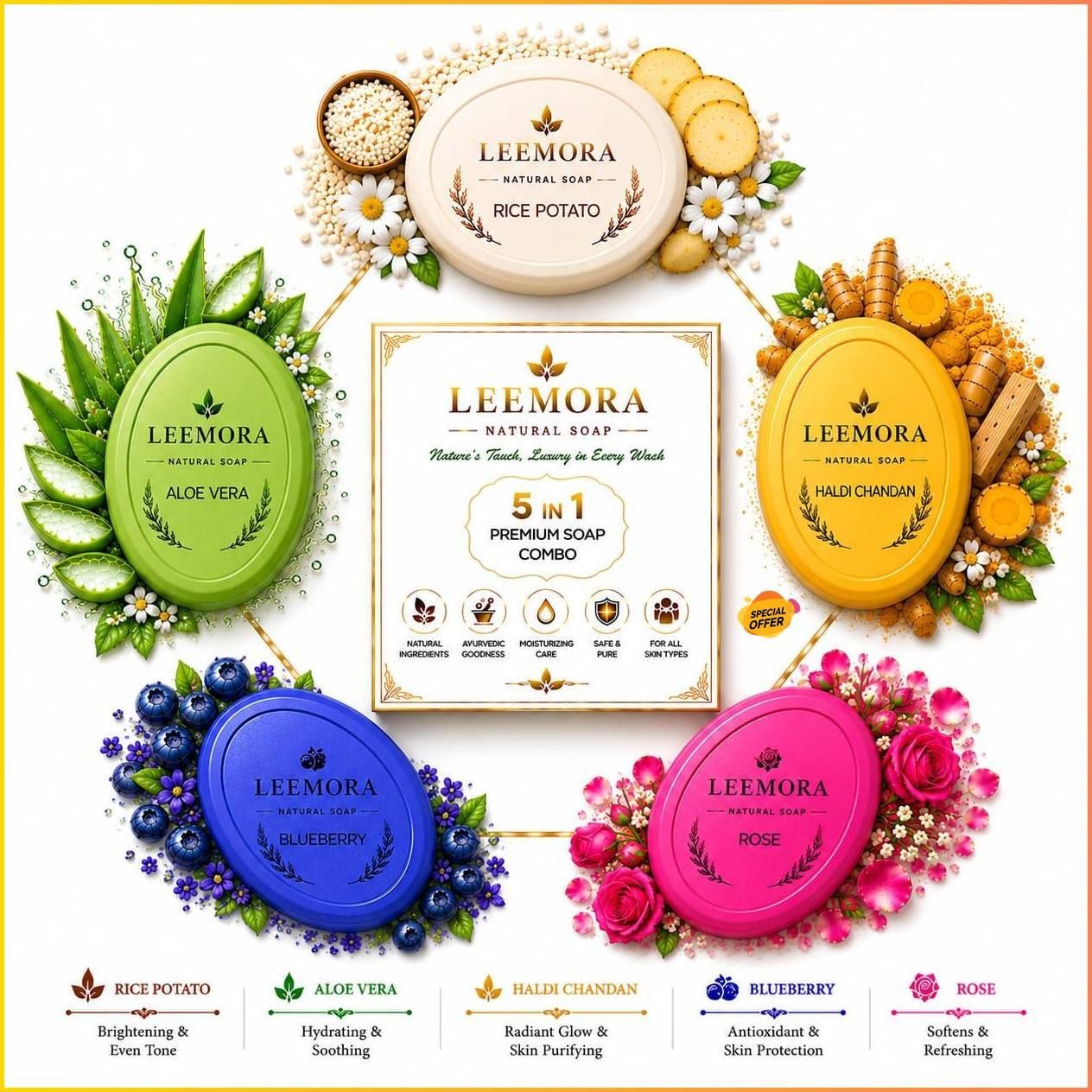 leemora Skin Glow & Softness Bath Soap Combo-picture-22