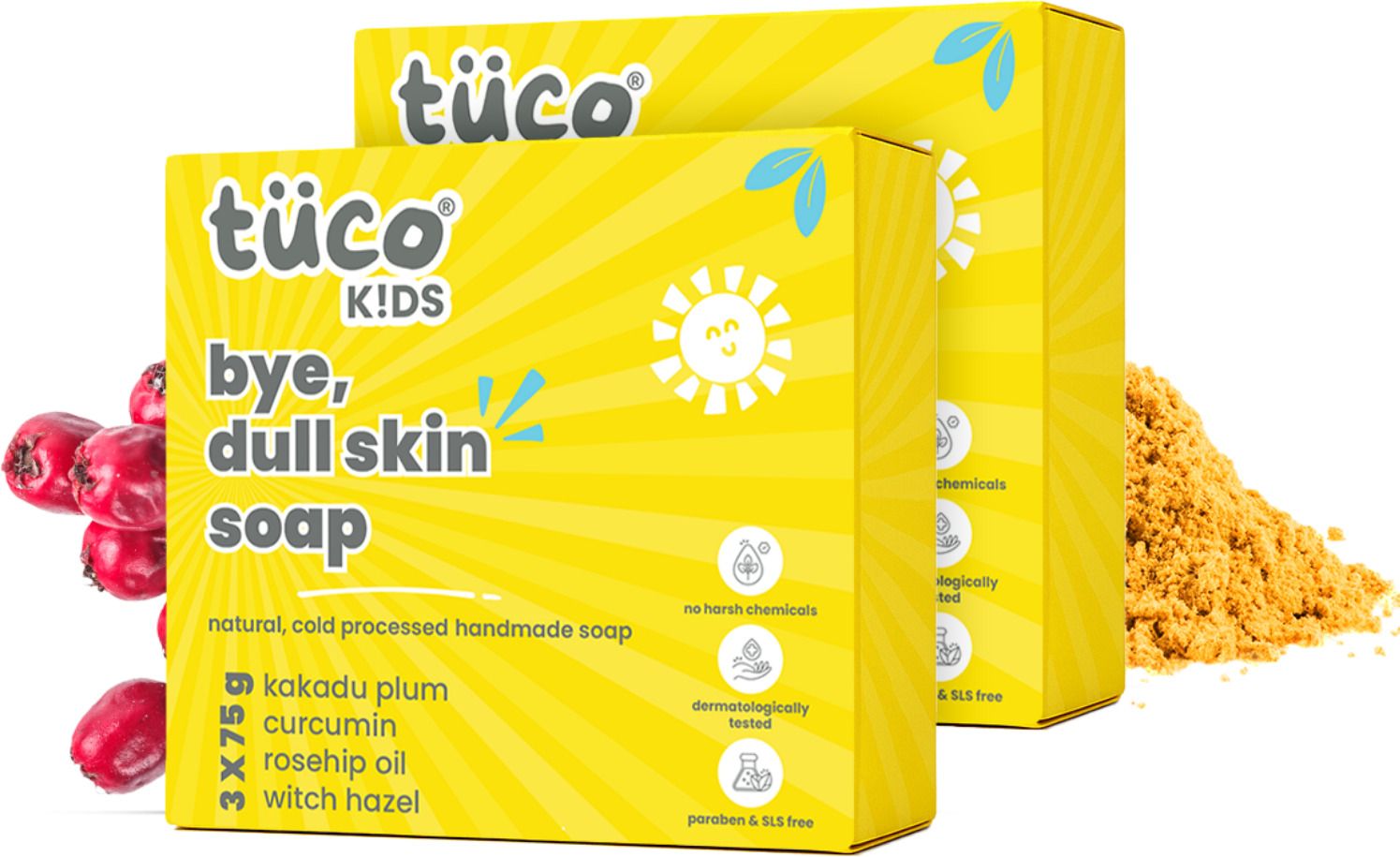 Intelligent Kids Dull Skin Soap, with Turmeric to brighten dull & tanned skin