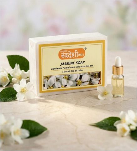 aadhunik swadeshi bhandar Jasmine Soap Handmade Herbal Bath Bar-picture-39
