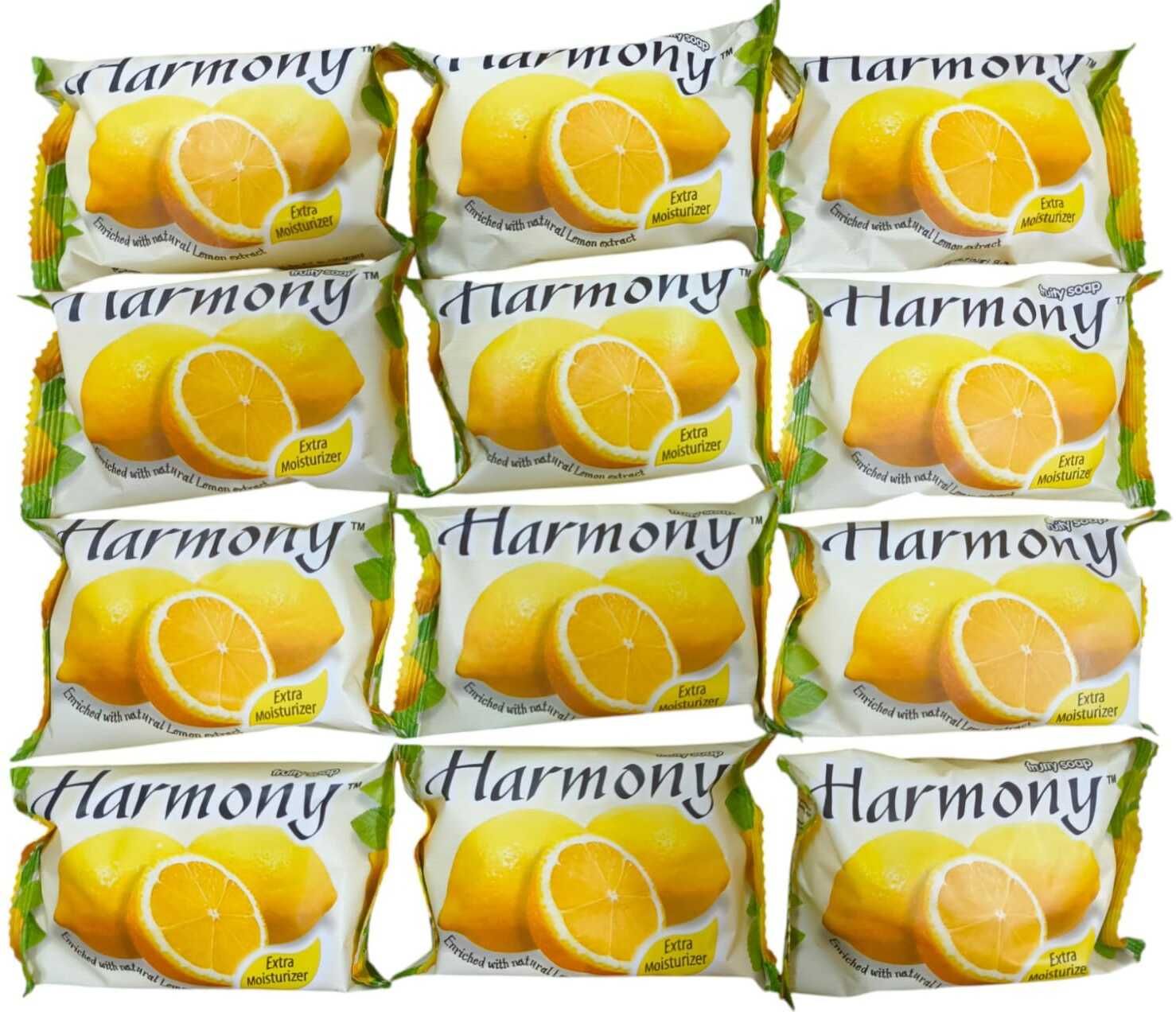 harmony Lemon Bath Soap Pack of 12 | Extra Moisturizer | Fresh Daily Use Soap-picture-0