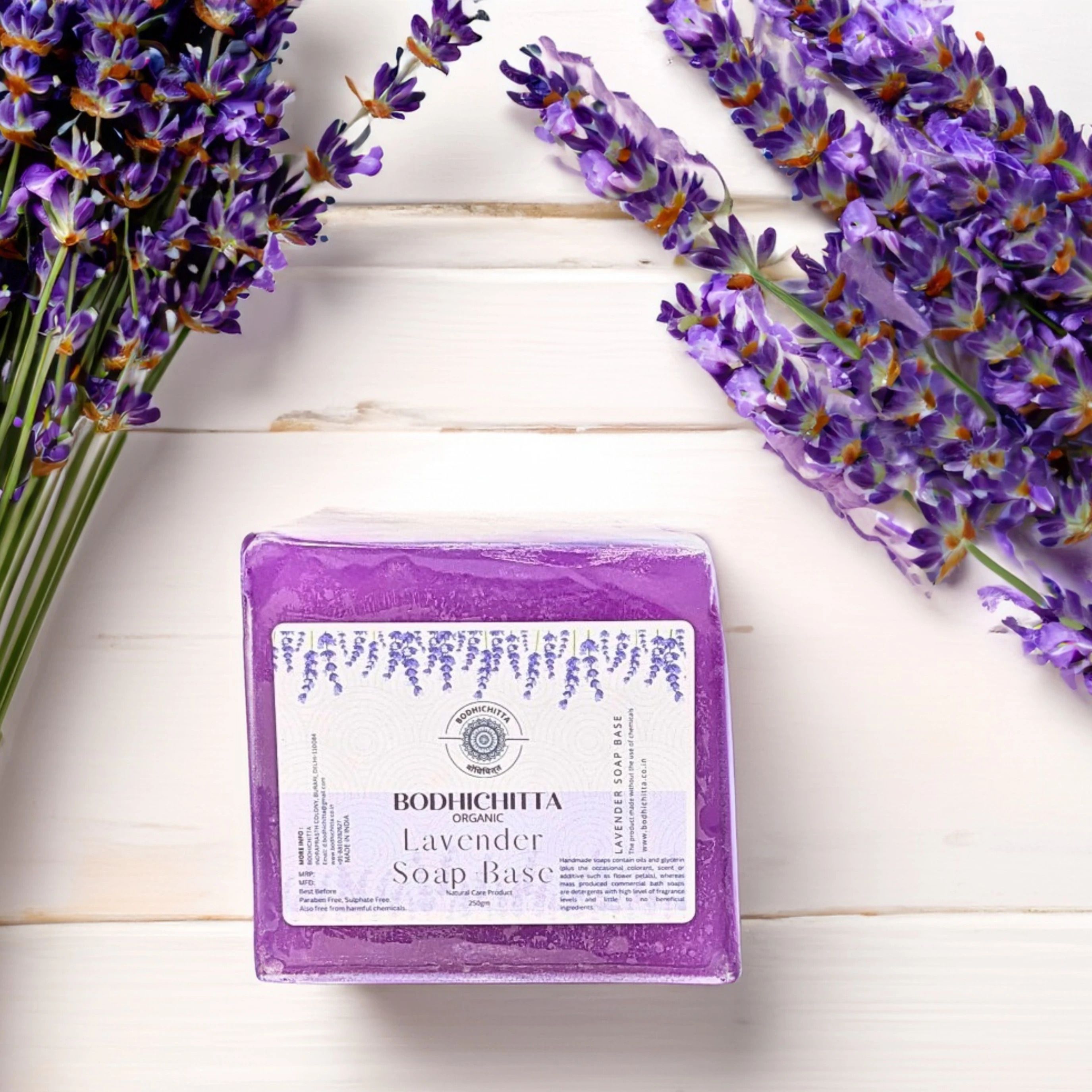 bodhichitta Paraben, Sulphate Free Lavender Glycerin Soap Base Melt & Pour 100% Pure 250g-picture-24