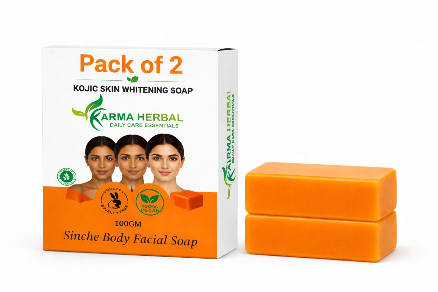 karma herbal Premium Kojic Papaya Soap | Deep Cleansing Body & Face Soap | Cruelty Free |-picture-15