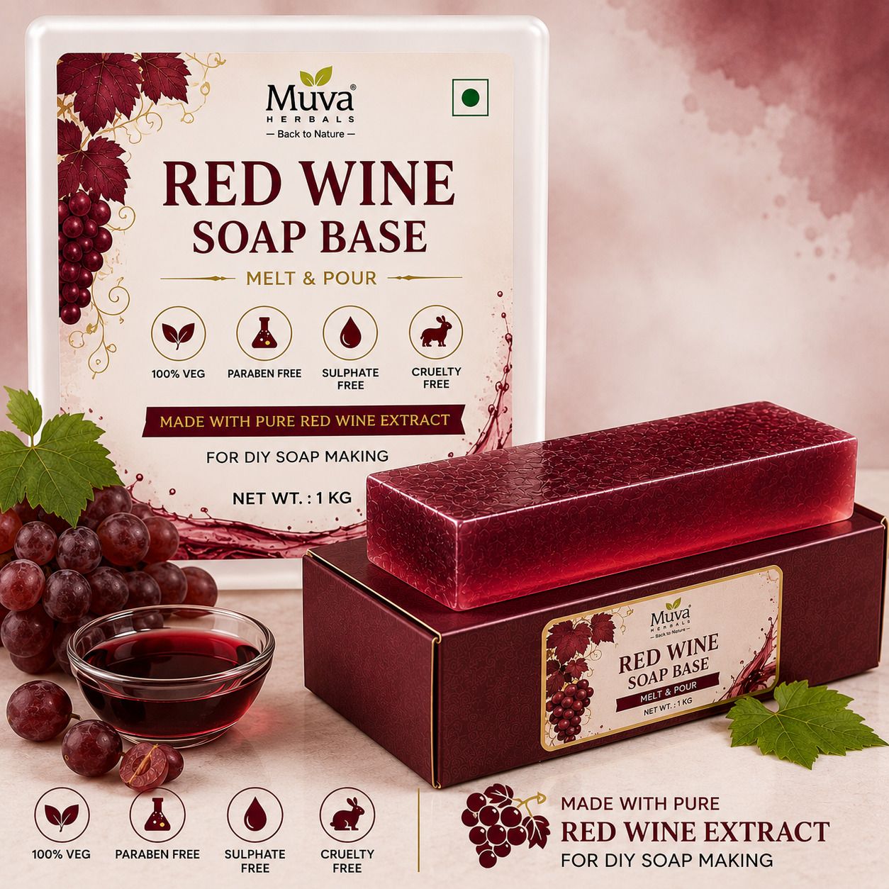 muva herbals Red Wine Soap Base-picture-47