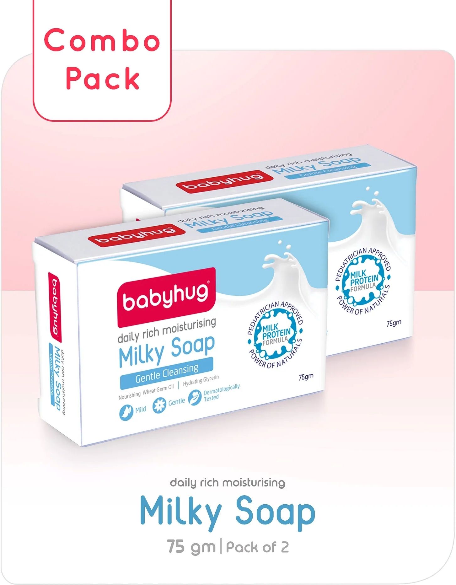 babyhug Daily Rich Moisturising Milky Baby Soap For Baby Body Wash 75gm - Pack of 2-picture-27