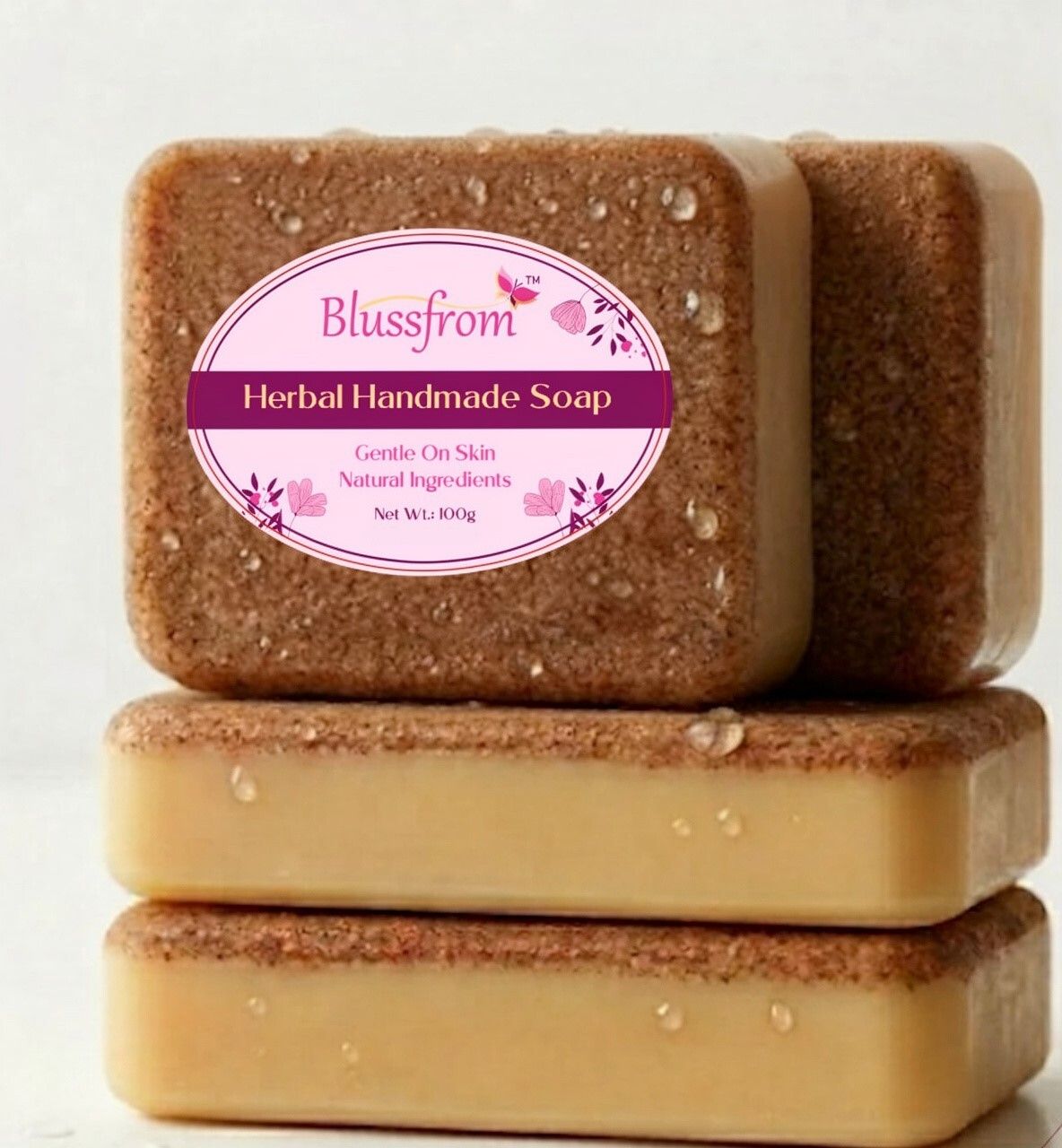 blussfrom Tan Removal Sandalwood & Saffron Soap For Bath Pack Of 3-picture-48