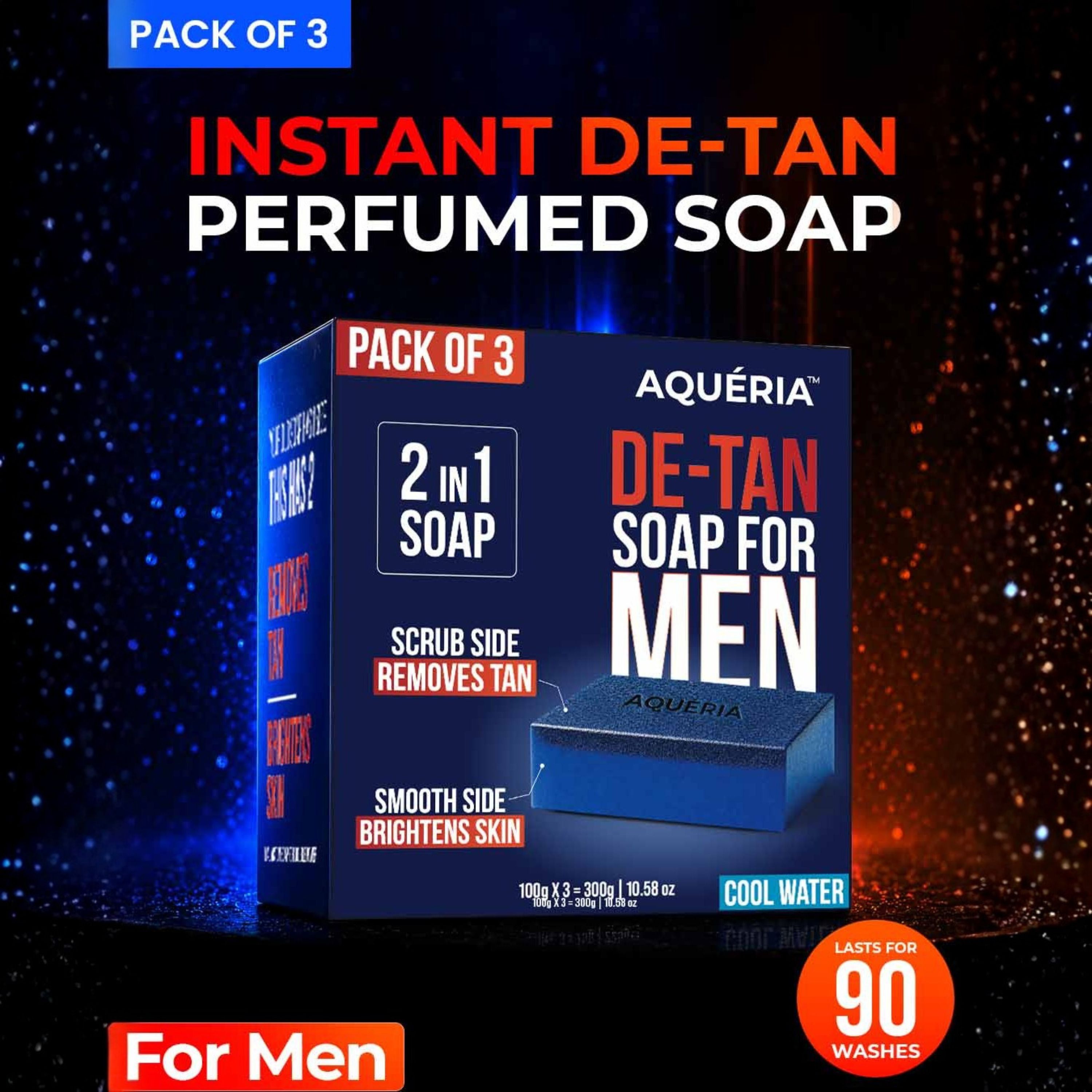 De-Tan & Brightening 2-in-1 Bath Soap for Men | Cool Water Fragrance-image-33