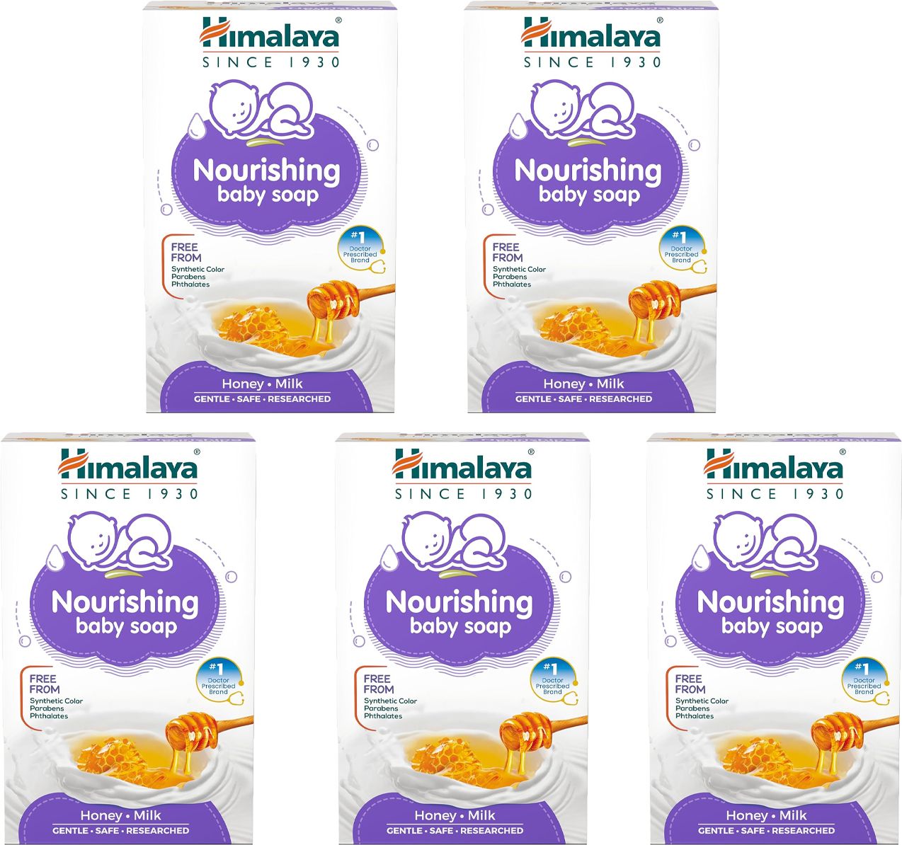 himalaya NOURISHING BABY SOAP 125g ( Pack of 5)-picture-13