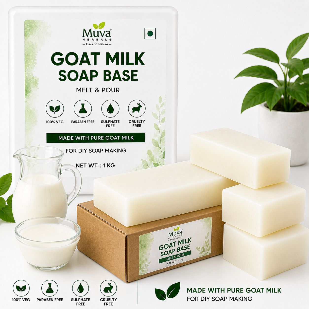muva herbals Goat Milk Soap Base-picture-45