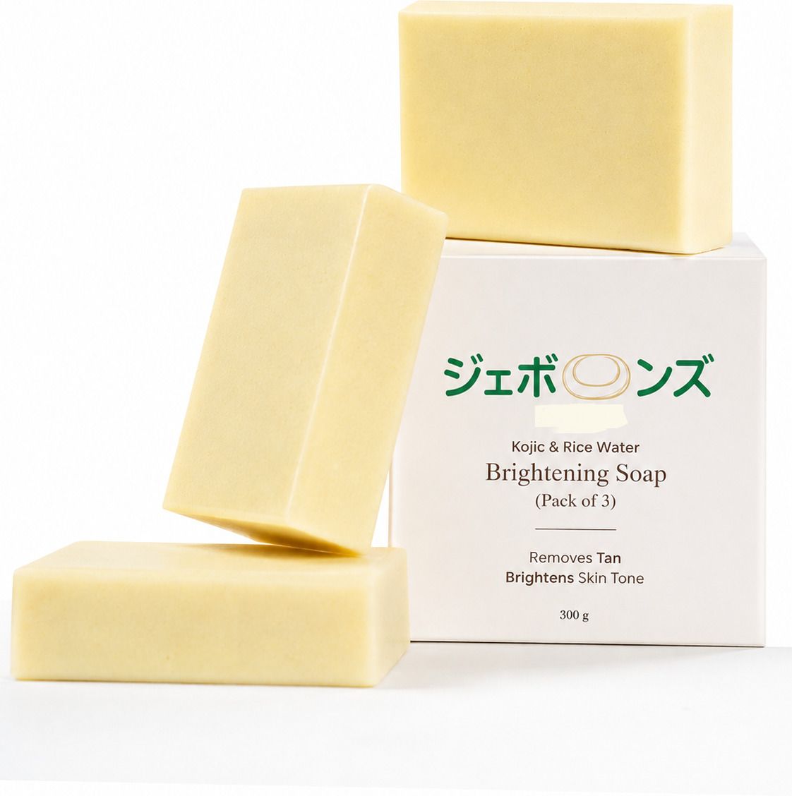 jevons Kojic & Rice Water Brightening Soap Pack of 3 for Glowing Skin (3 x 100 g)-picture-25