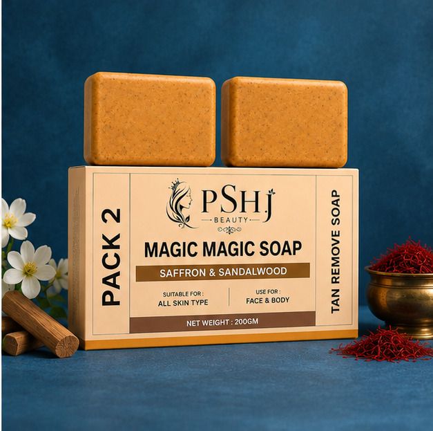 Saffron & Sandalwood Herbal Bath Soap for Face & Body (PACK OF 2)-image-32