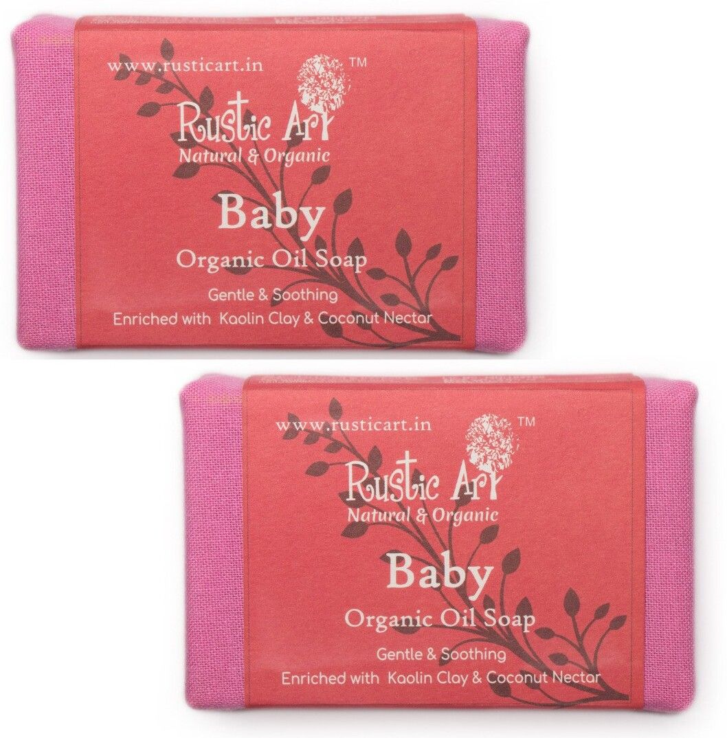 rustic art Organic Baby Soap |Handmade|Cold Processed|With Coconut Nectar & Coconut Milk|Lavender & Turmeric|Pack of-picture-10