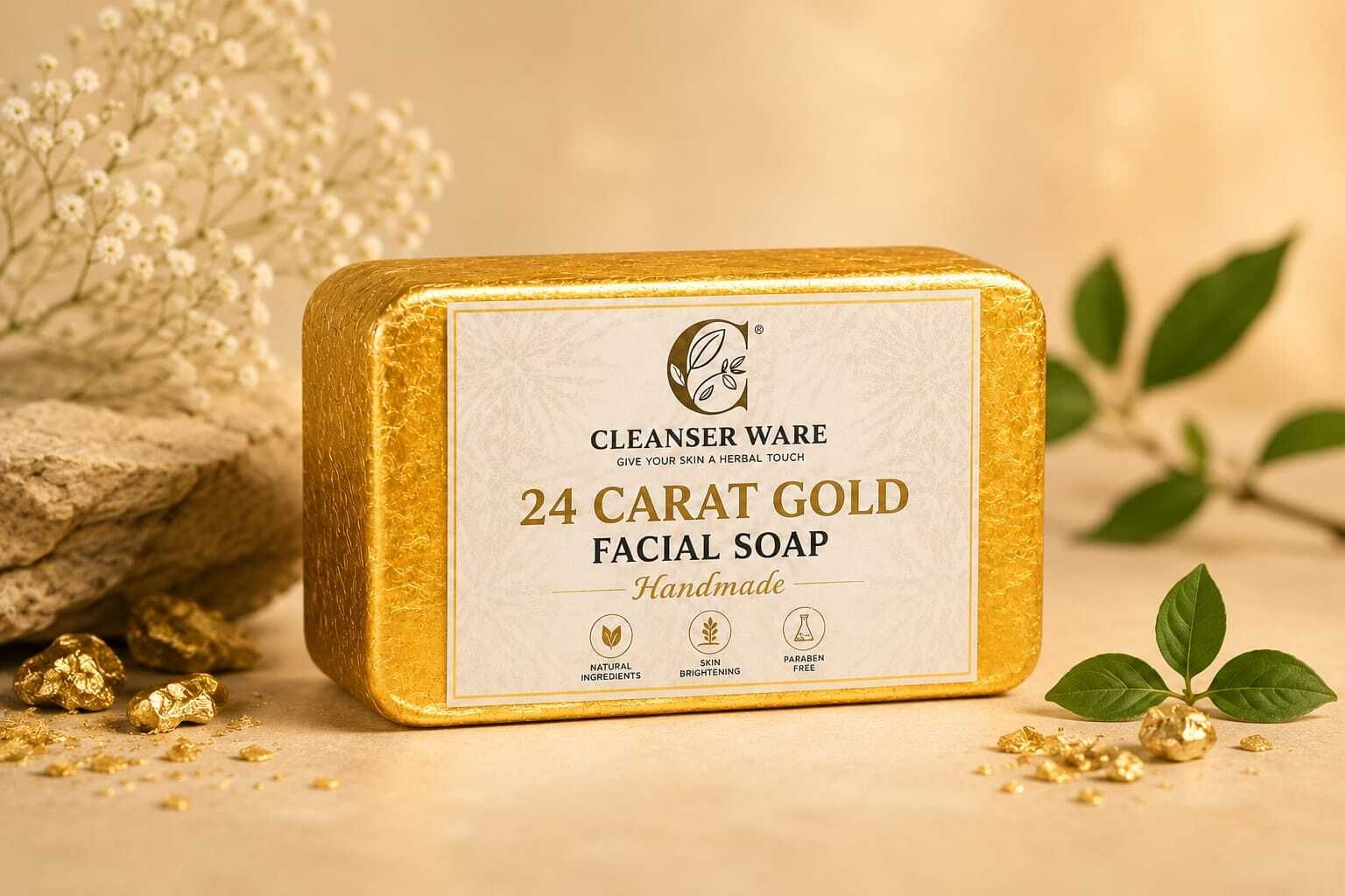 cleanserware 24 CARAT GOLD FACIAL SOAP-picture-10