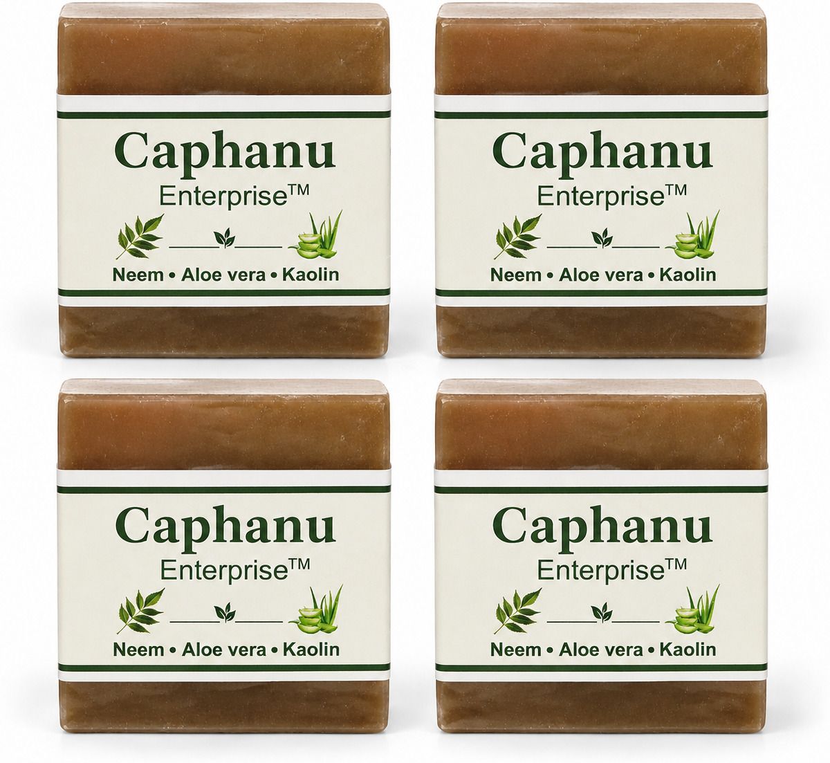caphanu enterprise Neem Aloe Vera Kaolin Herbal Soap Pack of 4-picture-11