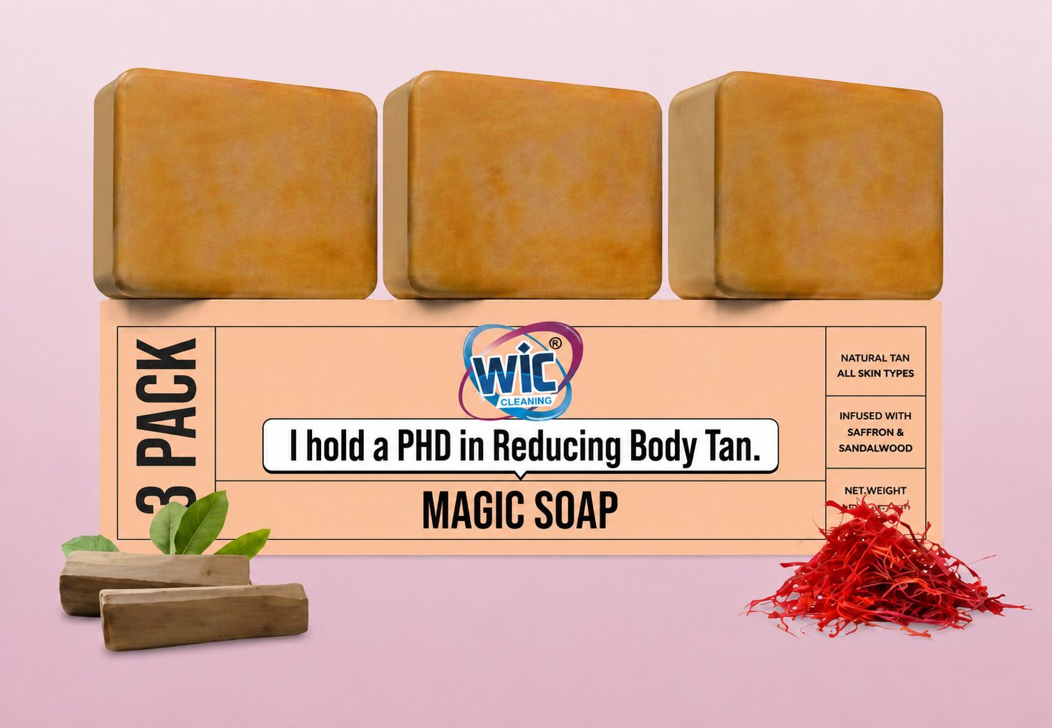 Magic Soap | Tan Removal Bath Soap | Sandalwood-image-1
