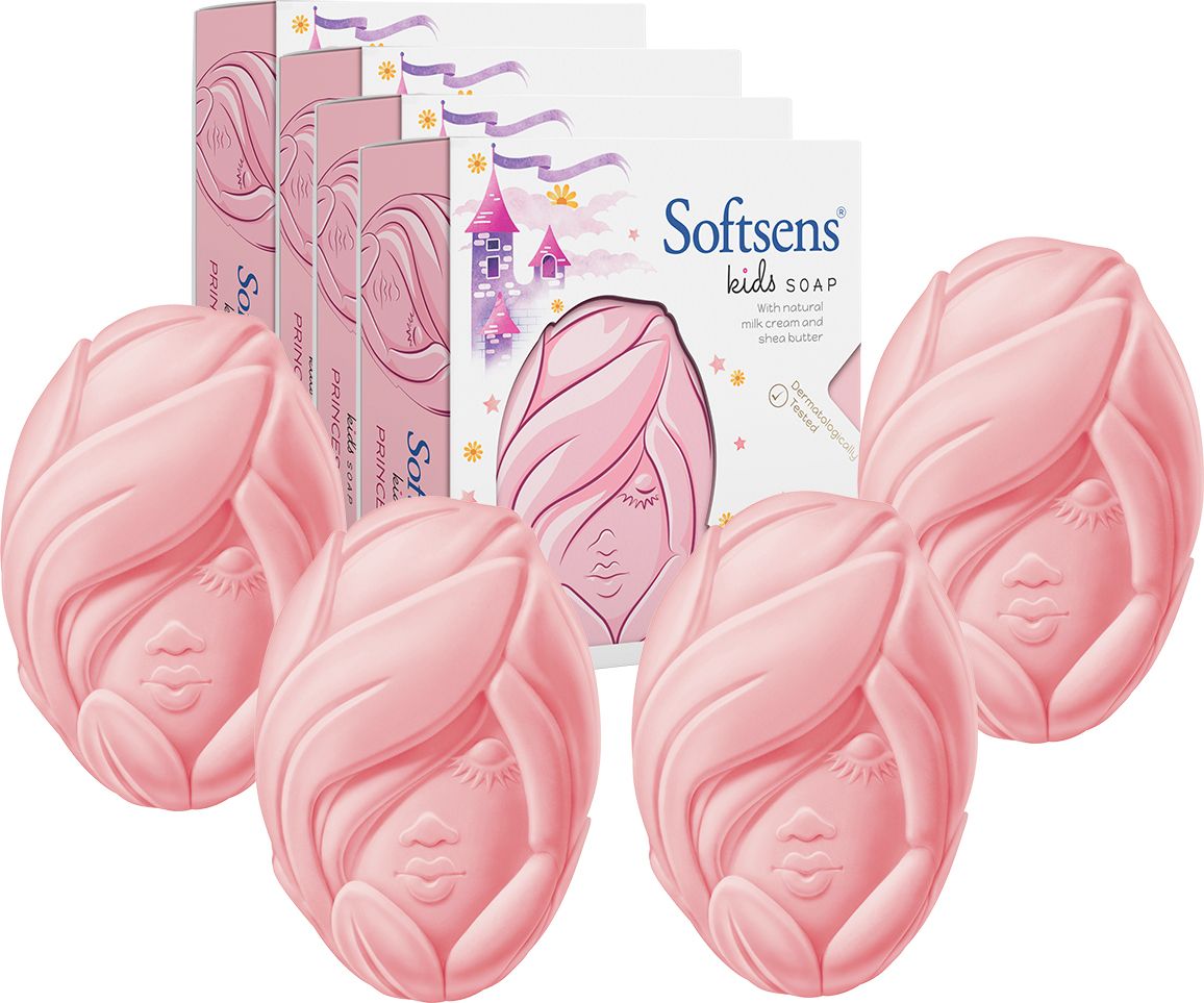 softsens Princess Kids Soap | Gentle & Nourishing with Shea Butter & Milk Cream-picture-23