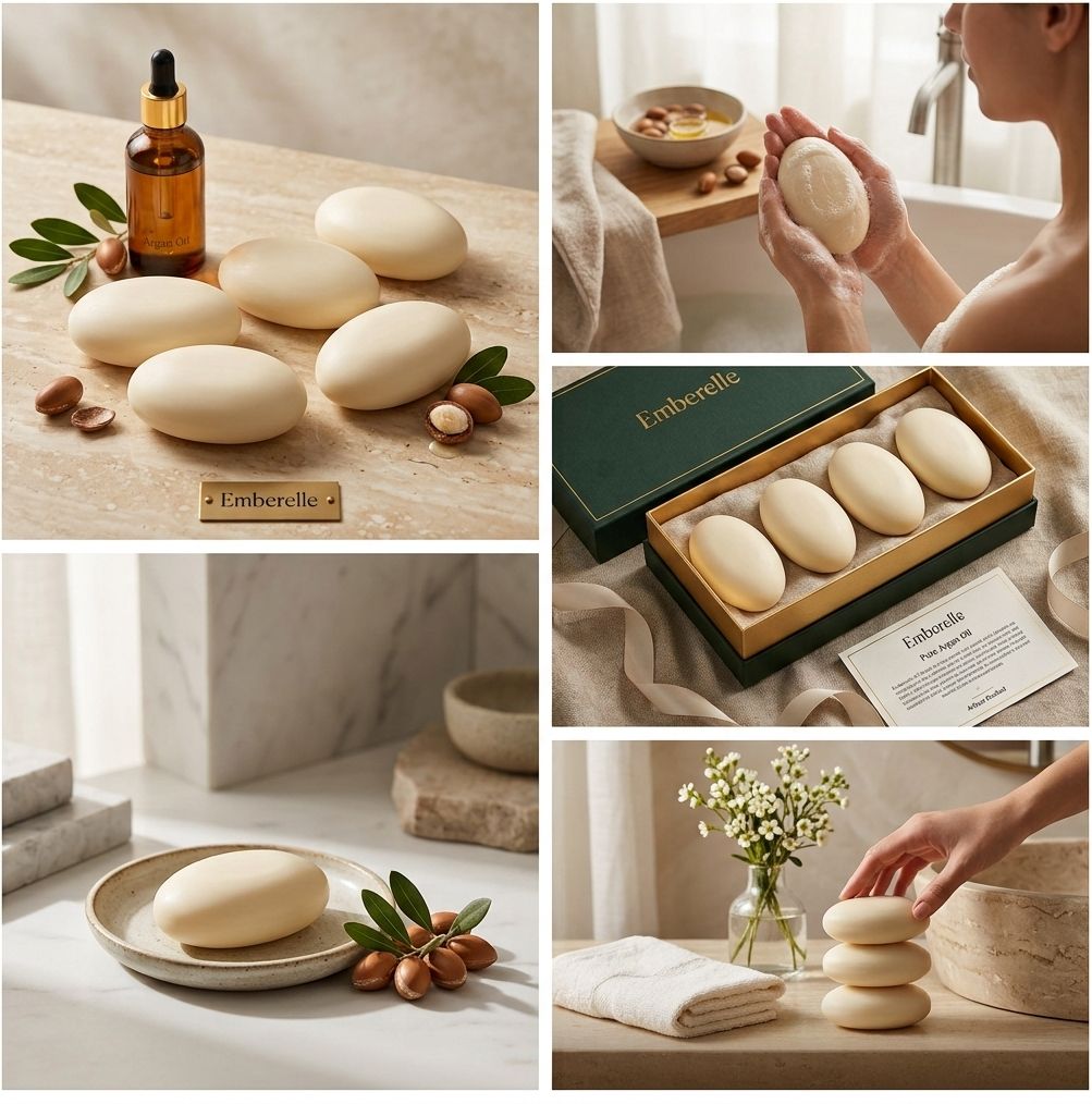 Herbal Argan Oil Cleansing Soap | Gentle Cleansing Bathing Bar-image-23