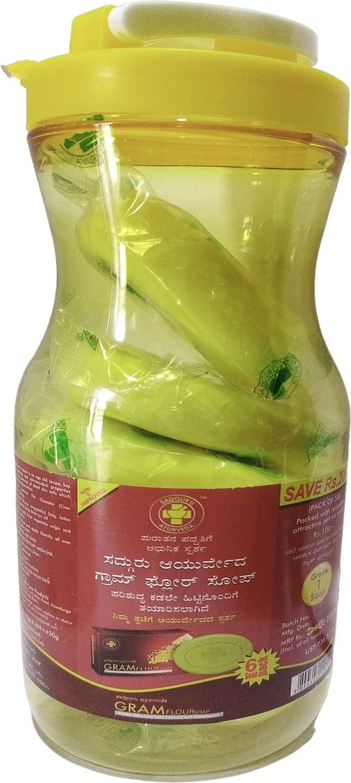 Sadguru Gramflour soap 6 pc Jar (Pack of 1)-image-30